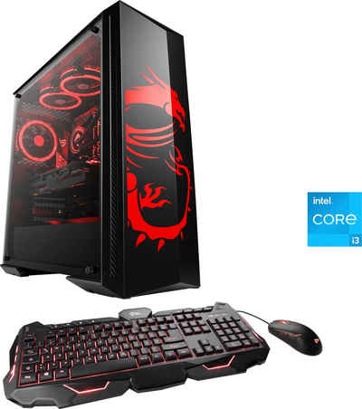 CSL Hydrox V25628 MSI Dragon Advanced Edition Gaming-PC (Intel® Core i3 12100F, MSI GeForce RTX 3050, 16 GB RAM, 500 GB SSD, Wasserkühlung)