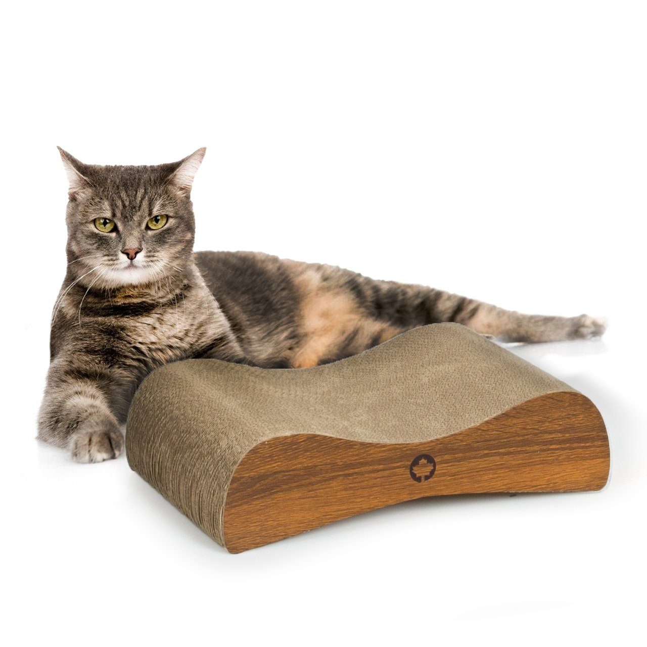 Canadian Cat Company Kratzpappe Satellite Small, hochwertige Kratzpappe inkl. Katzenminze, ca. 37 x 10 x 23 cm