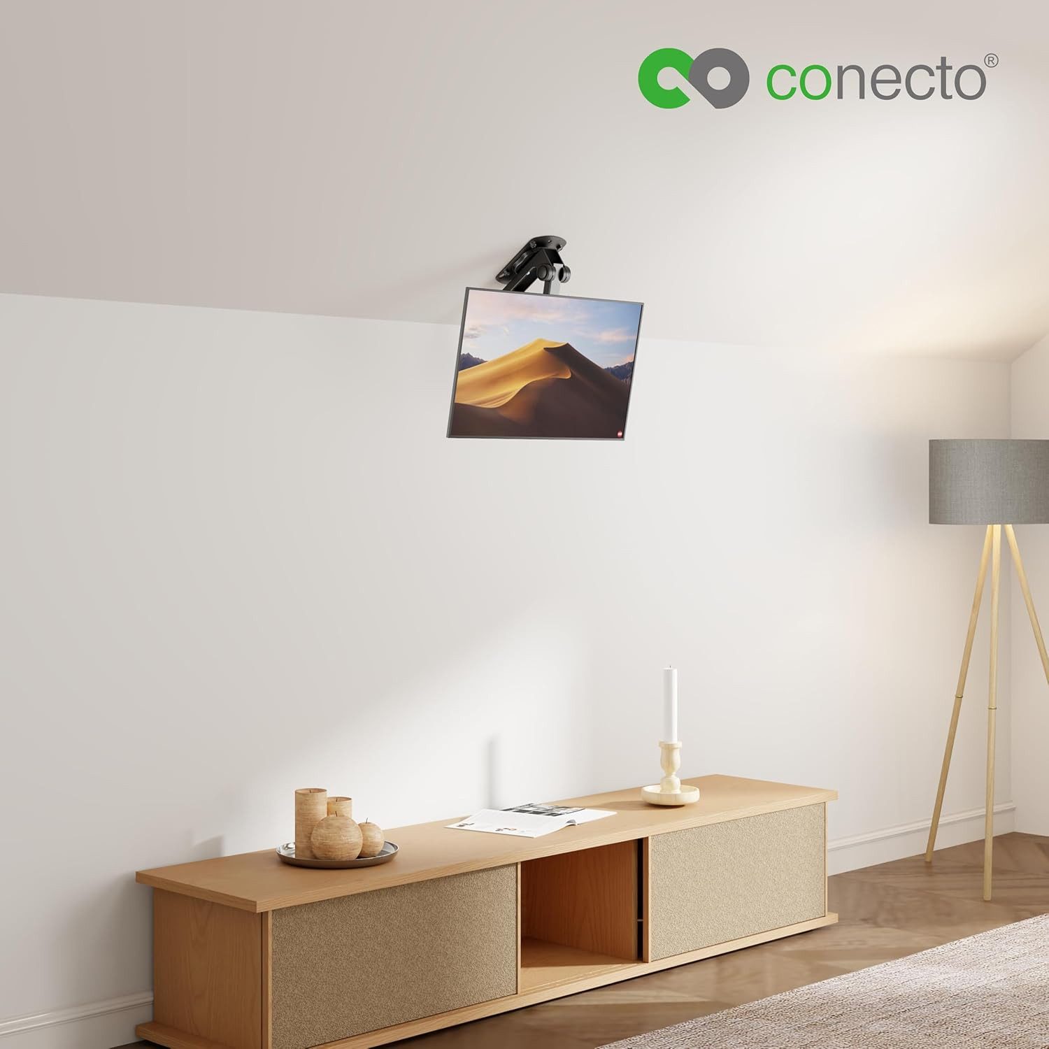 conecto TV-Wandhalterung conecto Deckenhalterung für Fernseher, klappbar, höhenverstellbar, (bis 27 Zoll)