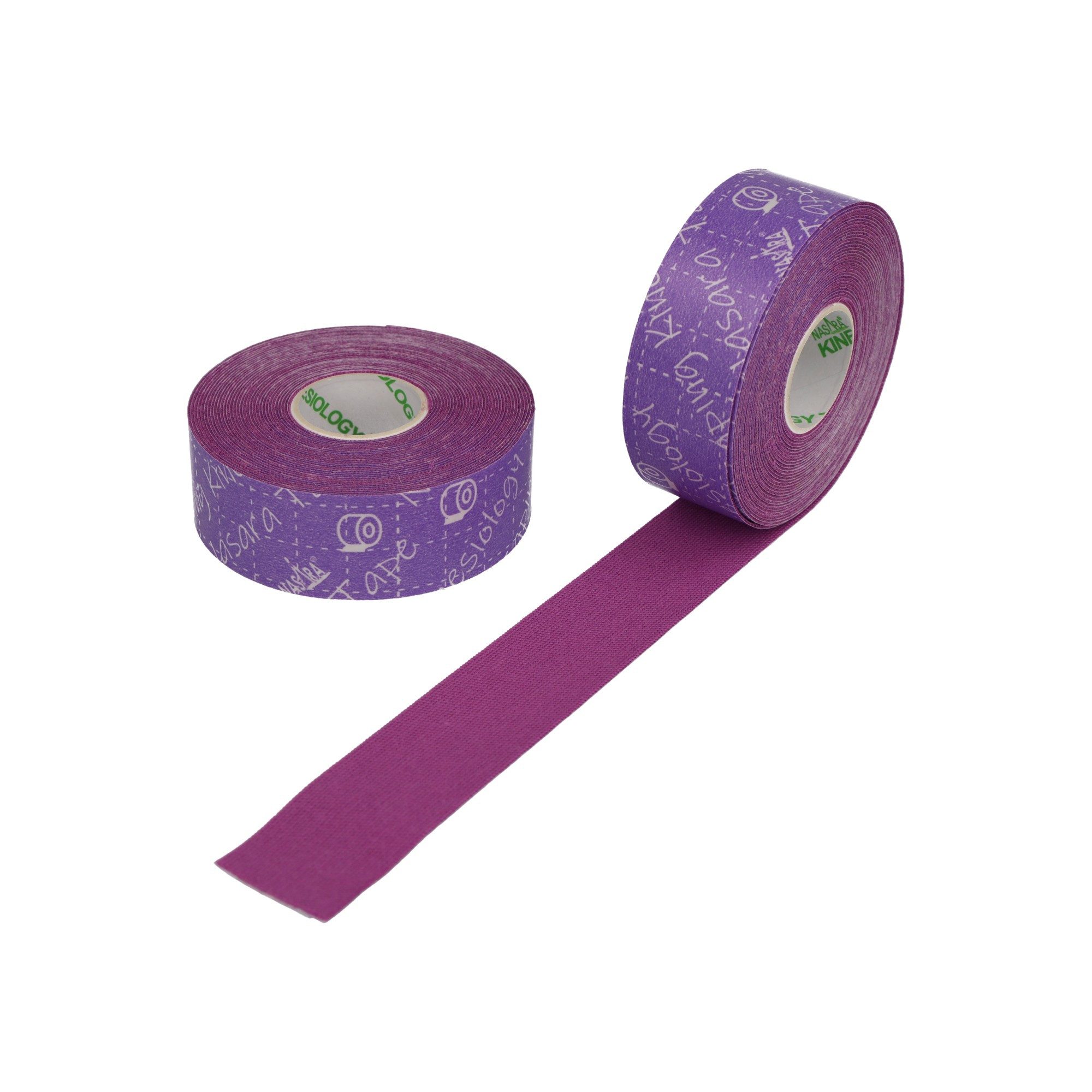 NASARA Kinesiologie-Tape 2,5cm x 5m - 2 Rollen in 9 Farben
