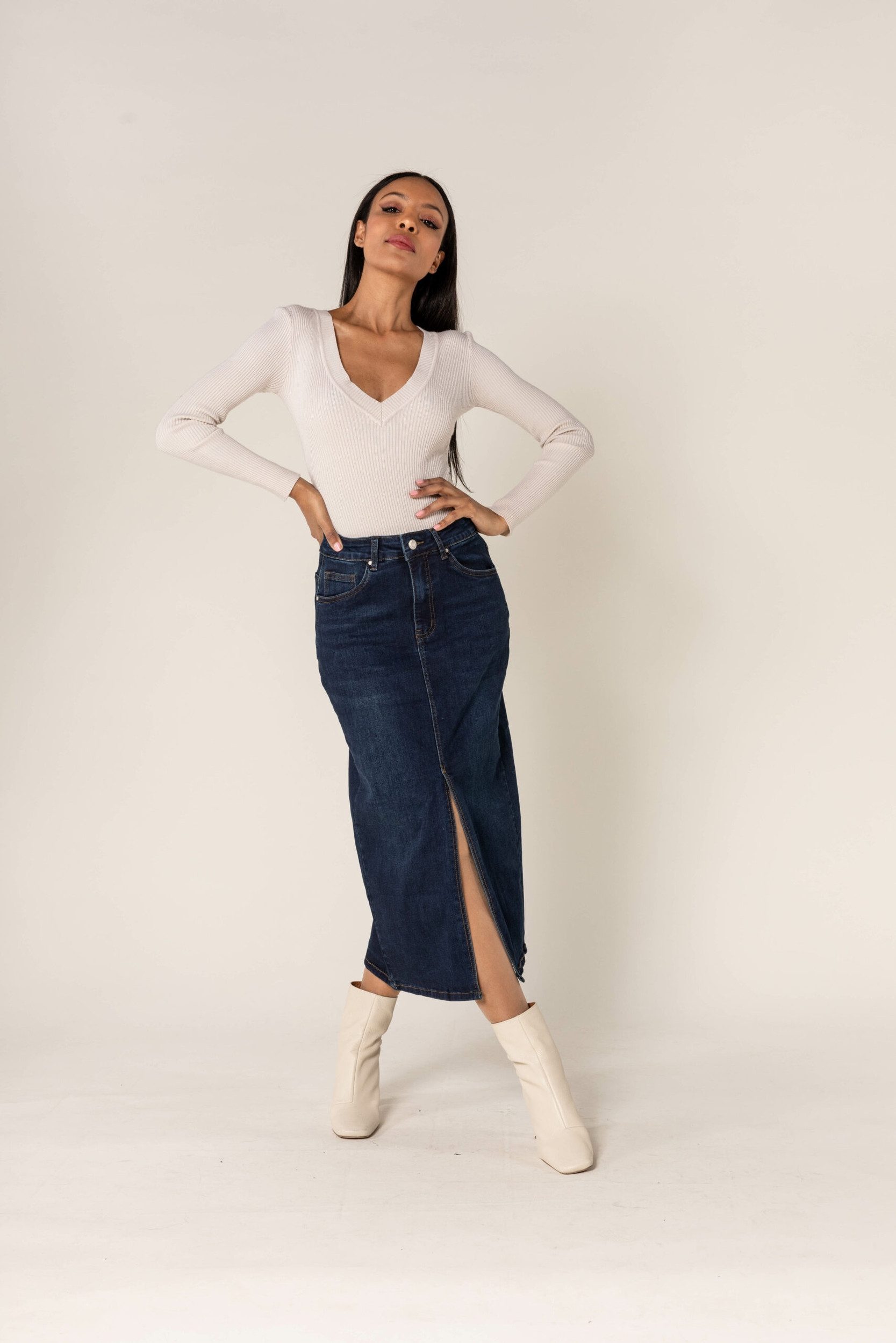 Nina Carter Sommerrock Langer mit Schlitz günstig online kaufen