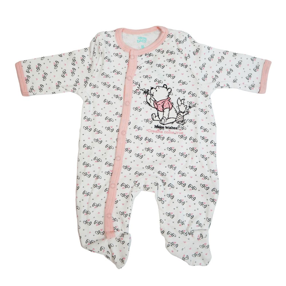 Disney Strampler Disney Winnie der Pooh Ferkel Baby Strampler Einteiler Gr. 62 bis 86, Baumwolle