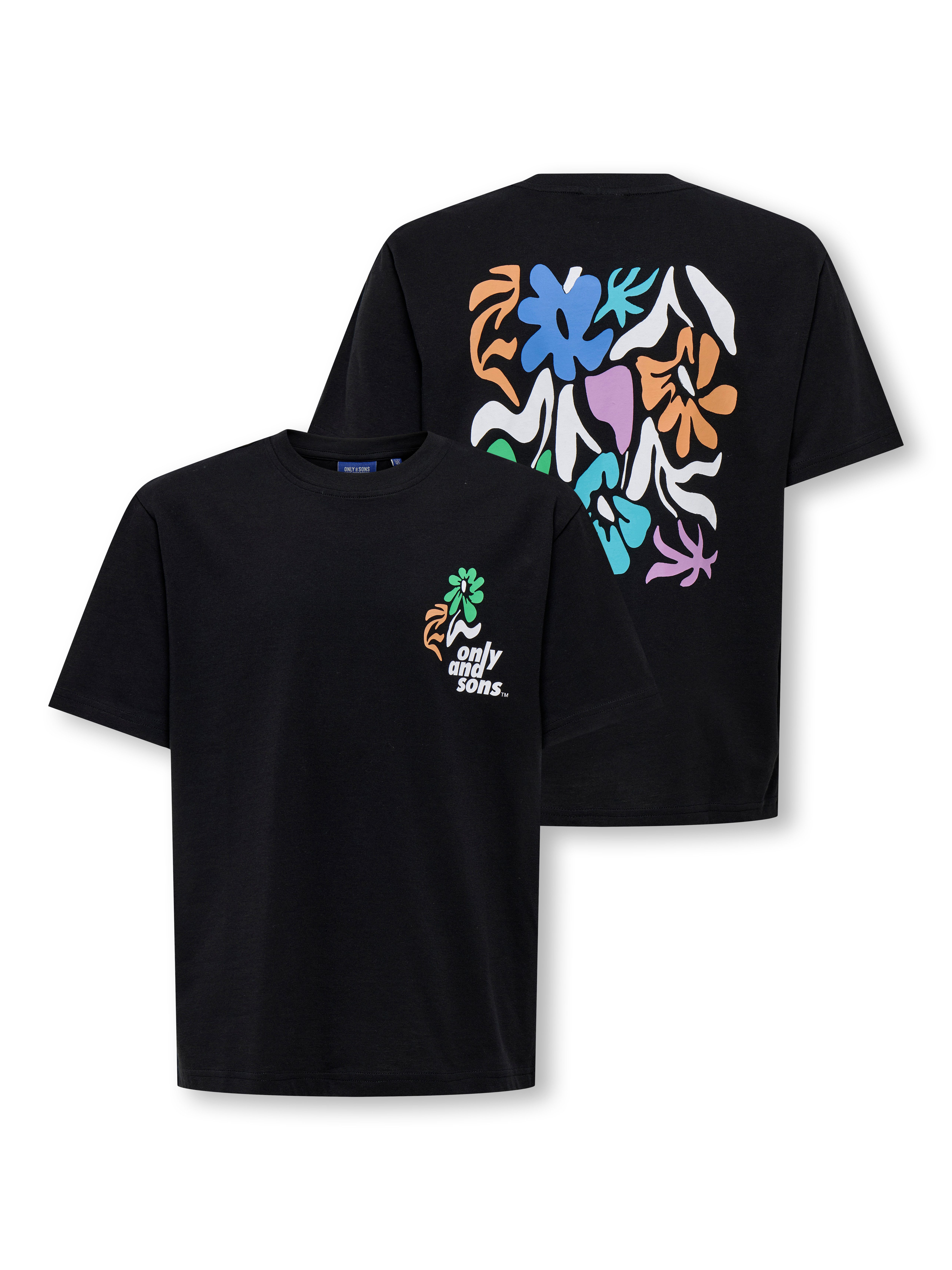 ONLY & SONS junior T-Shirt OSJFRED LAURENT FLOW. RLX SS JRS NOOS Baumwolle, relaxed fit