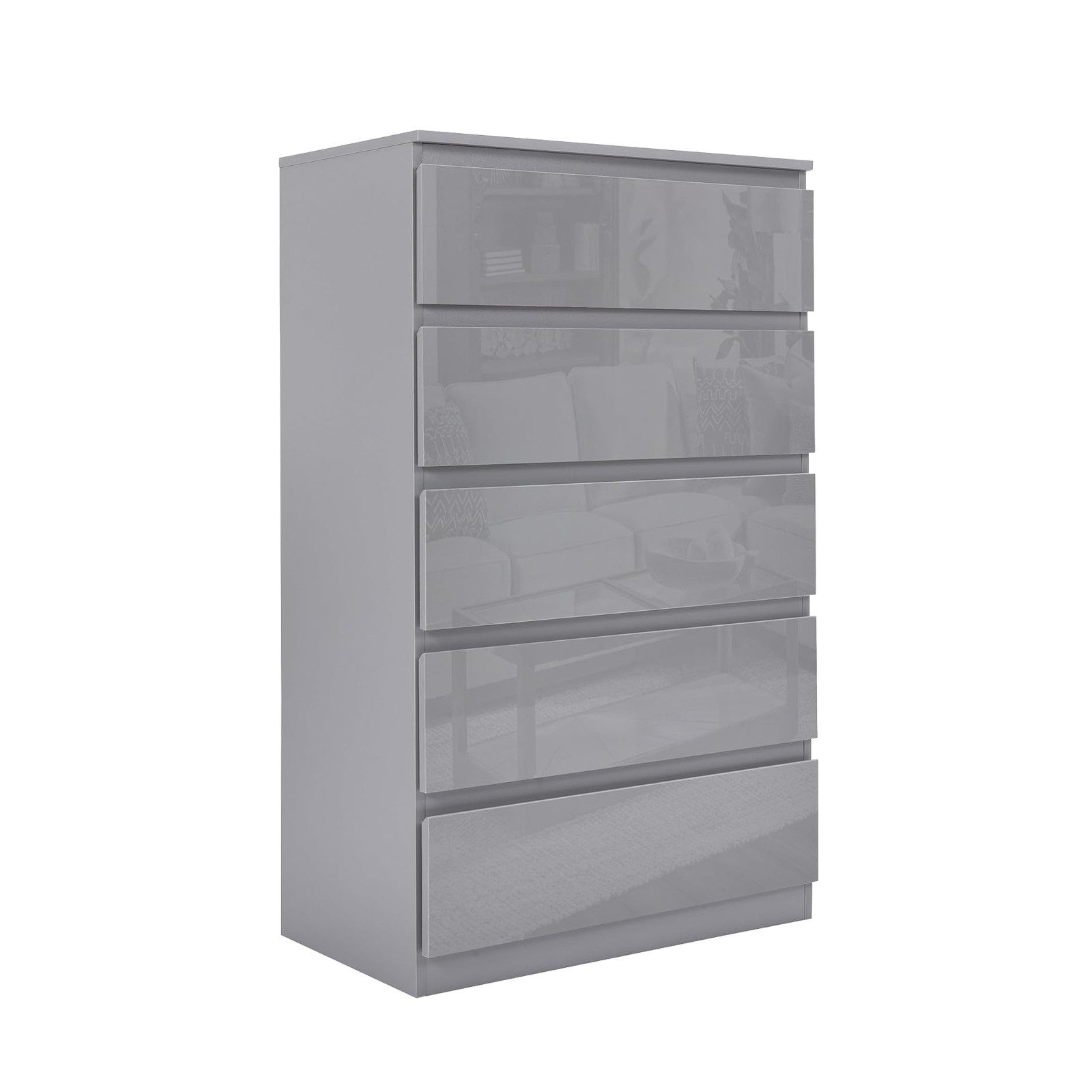 HTI-Living Sideboard Sideboard Kenji 5 Schubladen Hochglanz Grau (Stück, 1 günstig online kaufen