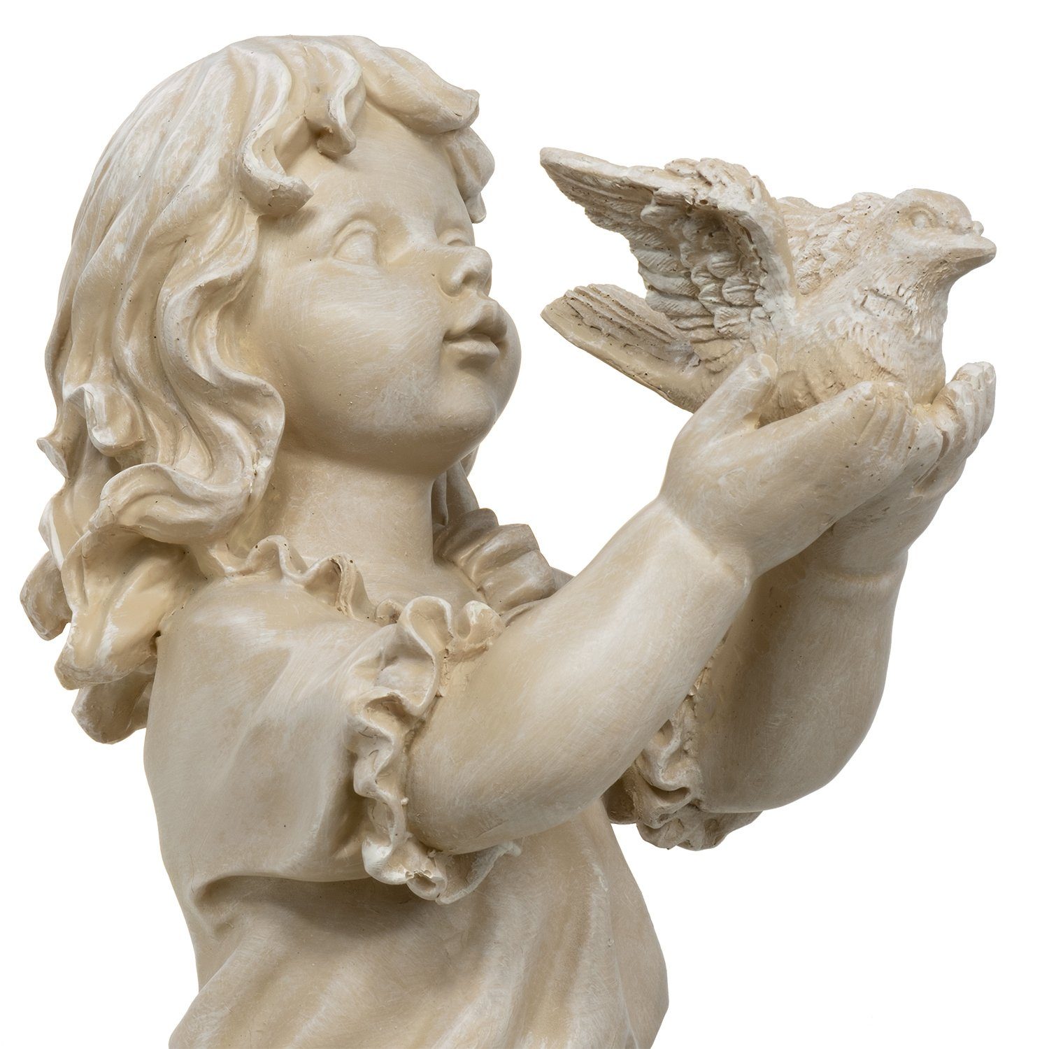 Moritz Engelfigur Mädchen lässt Figur Deko Dekoration Taube Skulptur Engelsfiguren Engel Schutzengel fliegen