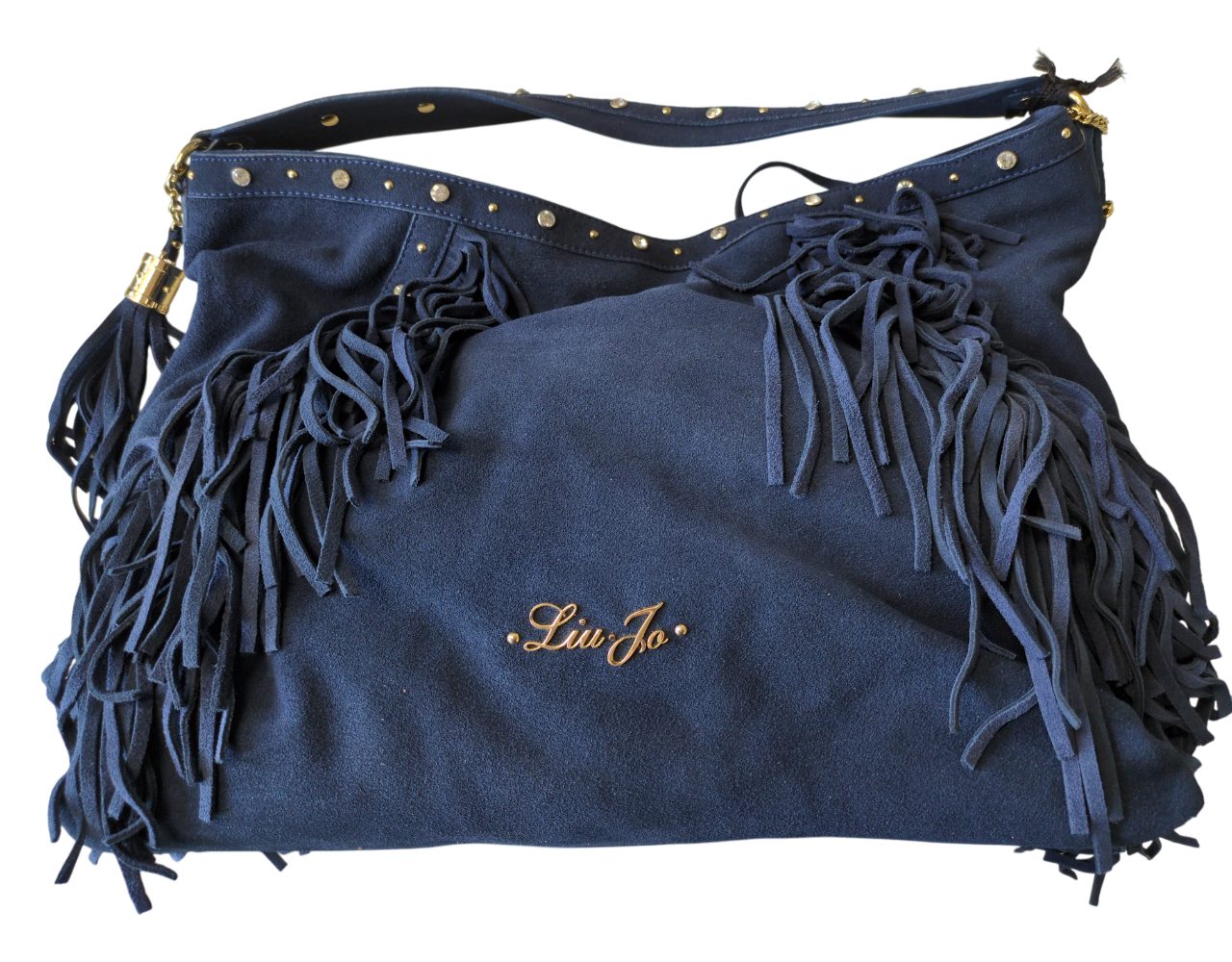 Handtasche Damen Kunstleder Stoff Blau Magnetverschluss A14286P0161-94026
