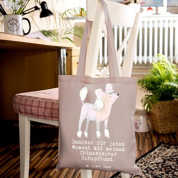 Mr. & Mrs. Panda Tragetasche Chinesischer Schopfhund Moment - Braun Pastell - Geschenk, Hundebesit (1-tlg), Modisches Design