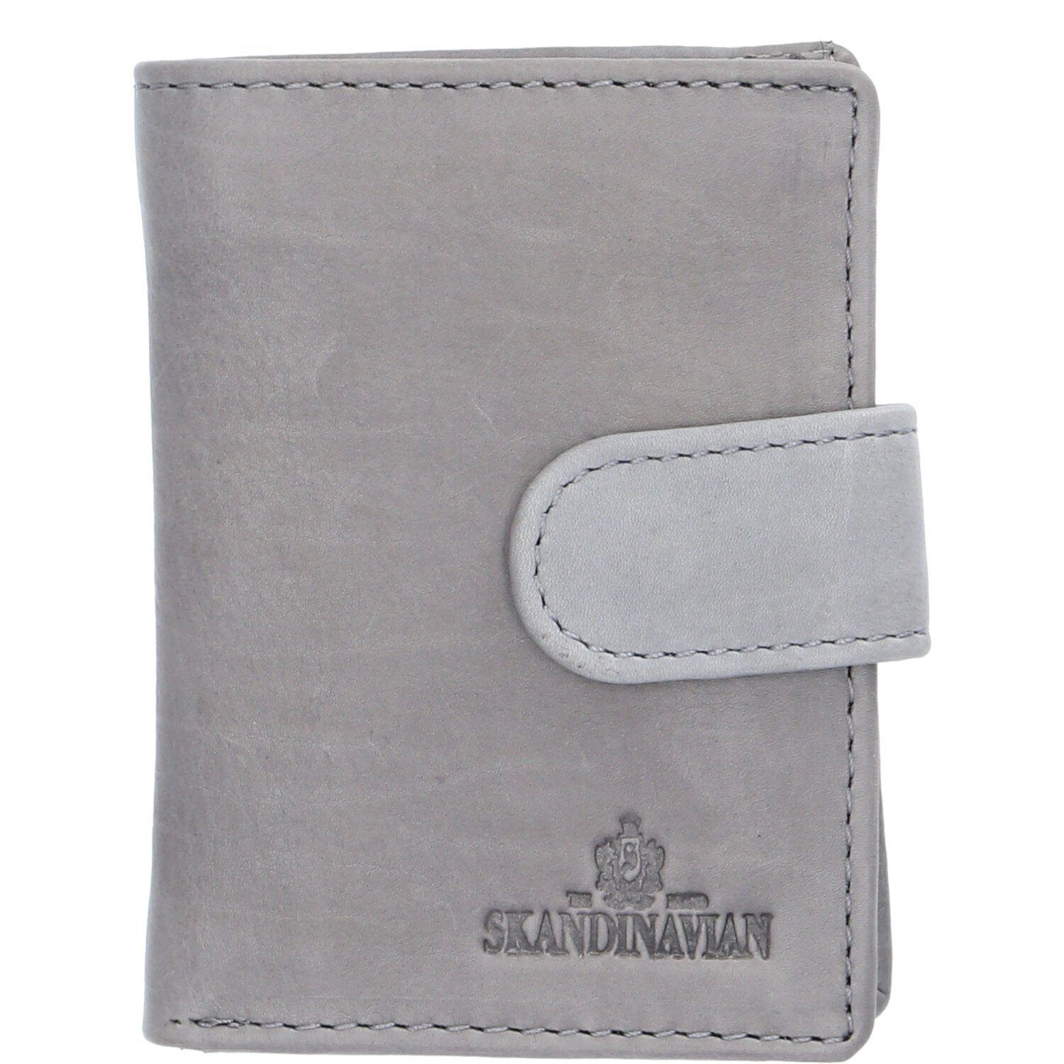 grau Brand Leder Kreditkarten Stück) Etui The (Stück, The Geldbörse Skandinavian Skandinavian Brand