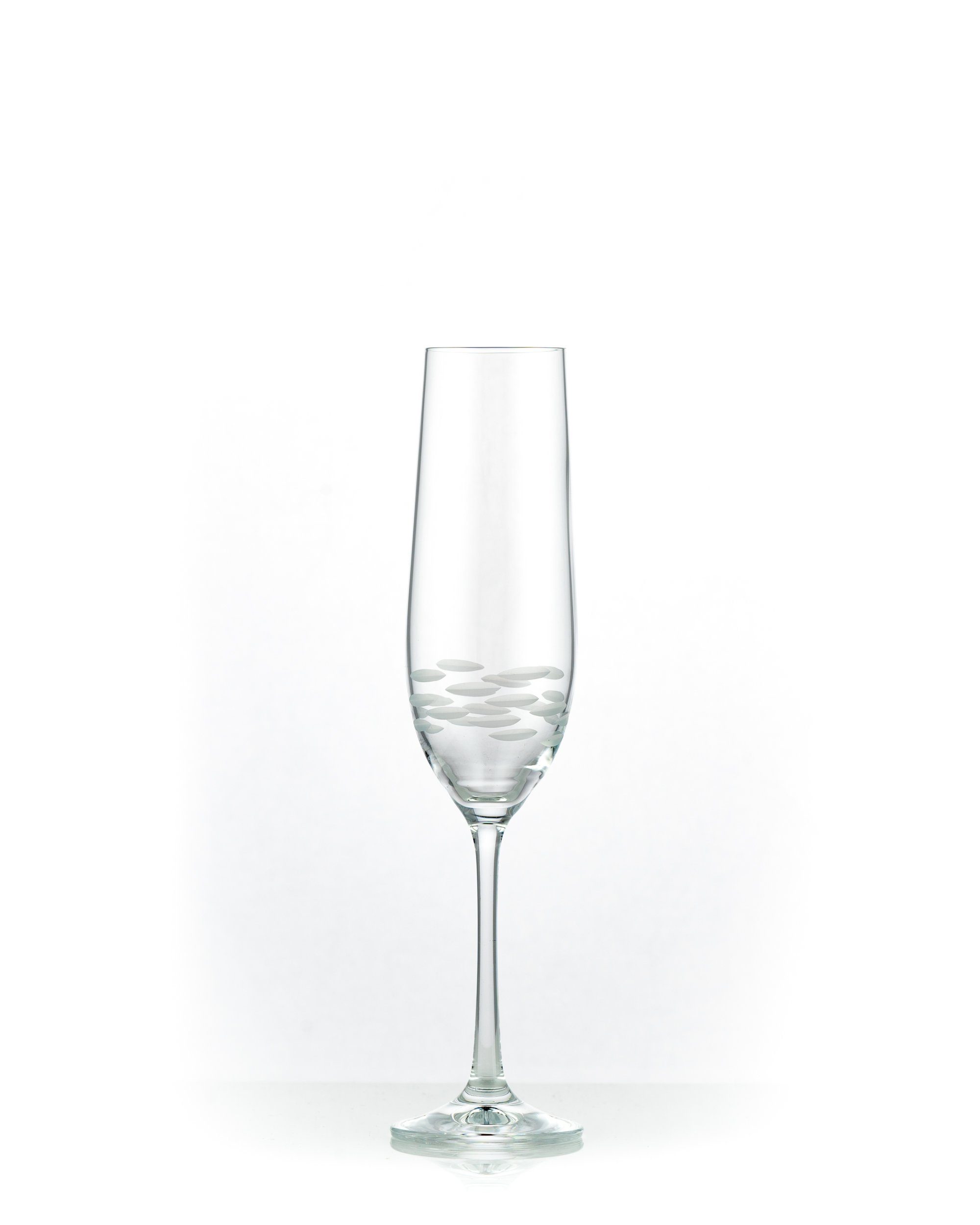 Crystalex Sektglas Viola Stone matt geschliffen 190 ml 6er Set, 6-tlg., Kristallglas, Kristallglas, matt Schliff