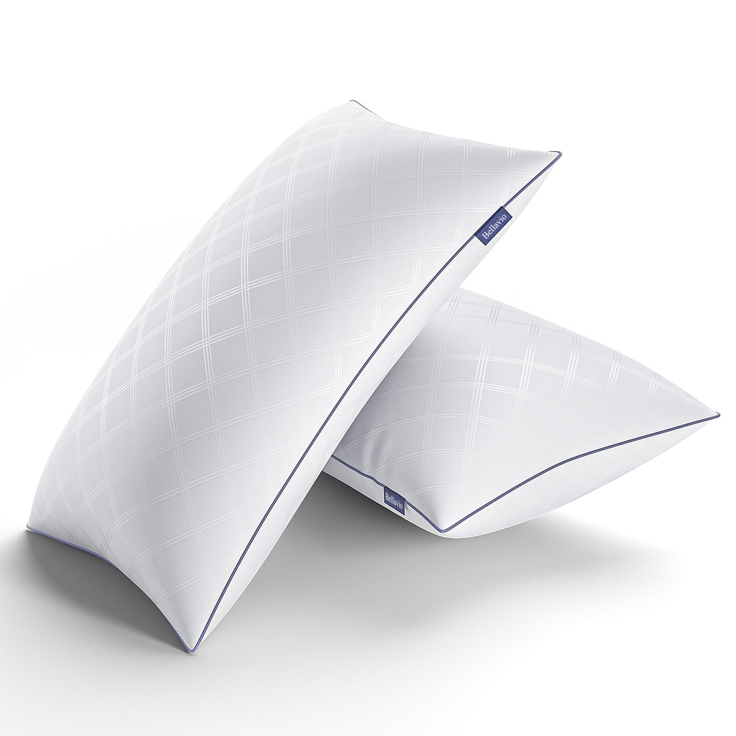 Bellavio Kopfkissen Bettkissen Standardgröße, 2er-Set, hochwertiges weiches/festes Hotelkissen