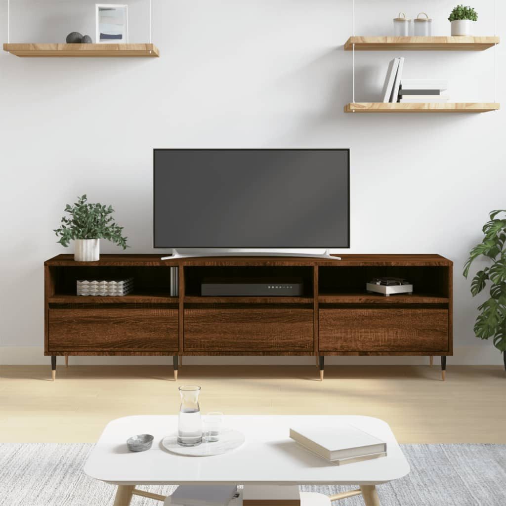 vidaXL TV-Schrank TV-Schrank Braun Eichen-Optik 150x30x44,5 cm Spanplatte günstig online kaufen