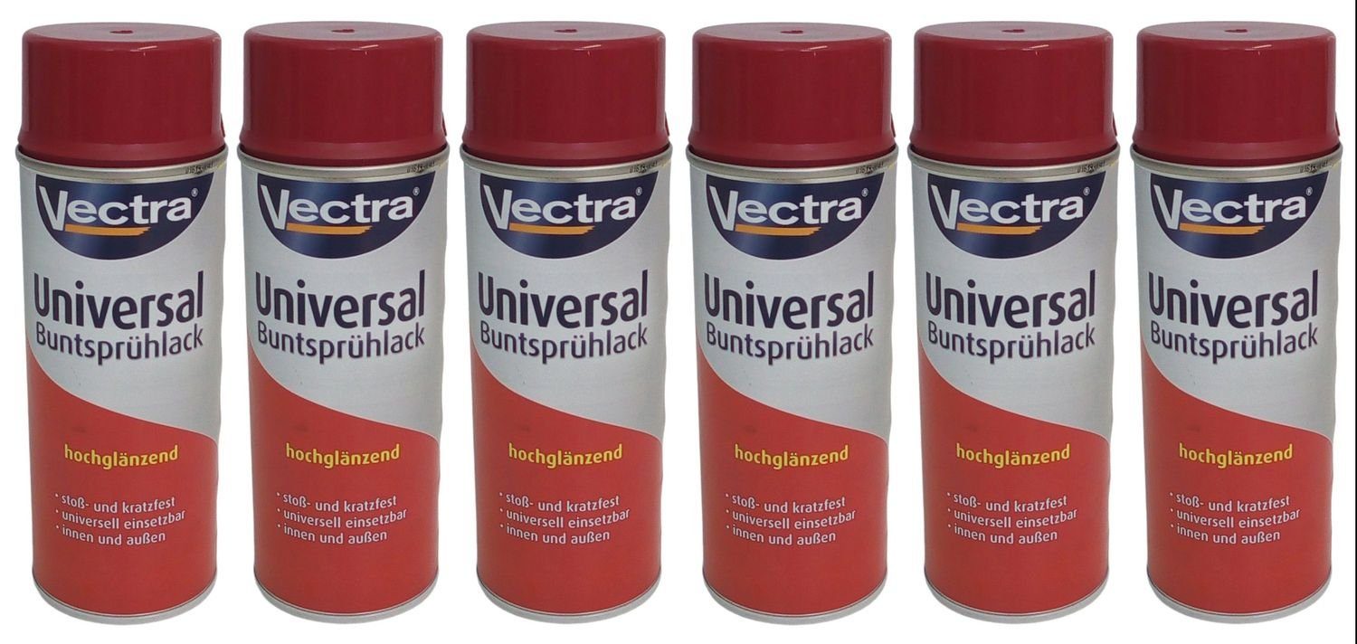 rubinrot Farbs Vectra® 6x Sprühlack Lackspray Universal 400ml glänzend Ostendorf Vollton- J.W. und Abtönfarbe