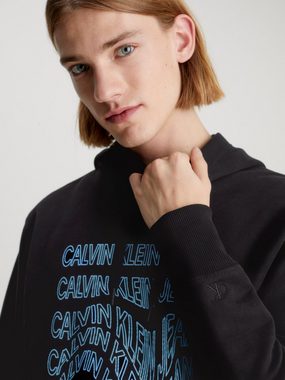 Calvin Klein Jeans Kapuzensweatshirt INSTITUTIONAL WARP HOODIE mit Logodruck