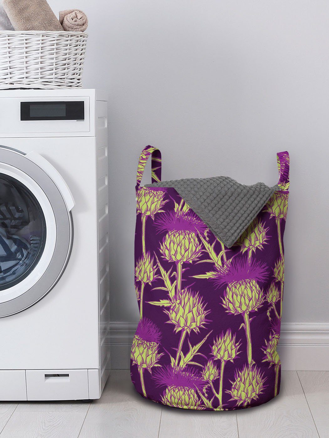 Griffen Wäschesäckchen Waschsalons, Abakuhaus Distel Wäschekorb Farbe Leuchtende mit Kordelzugverschluss für Scottish