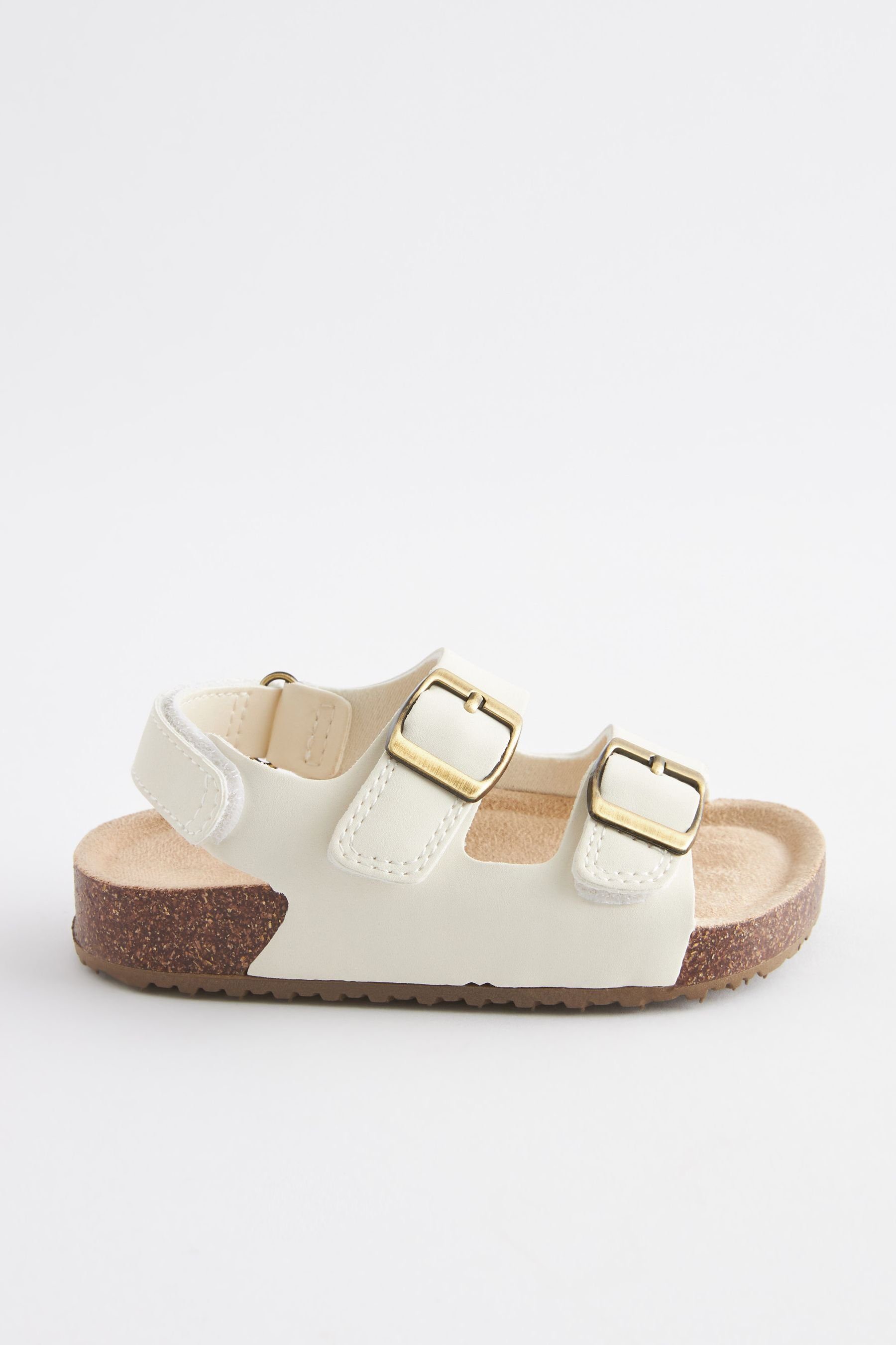 Next Korkbett-Sandalen mit Doppelschnalle Sandale (1-tlg) White