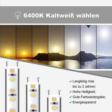 Fangqi Schminkspiegel Badspiegel, LED-Lichtspiegel, Wand-Kosmetikspiegel, Badezimmerspiegel mit Touchschalter 9W Spiegellampe, Kaltweiß, IP44 Wasserdicht, Spiegel Massives Tempered Glass