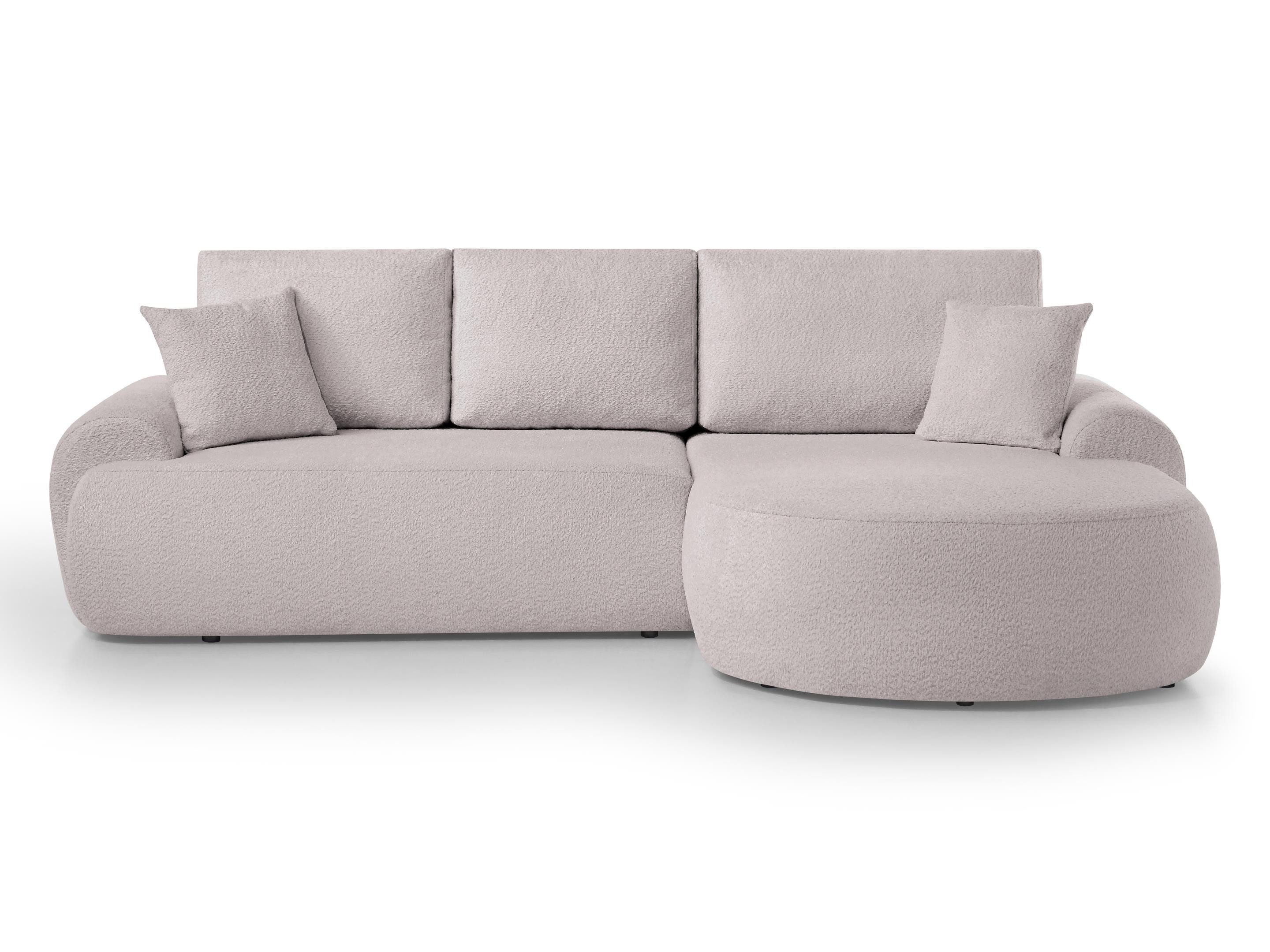 Beautysofa Ecksofa mit Kissen aus Bouclé-Stoff günstig online kaufen