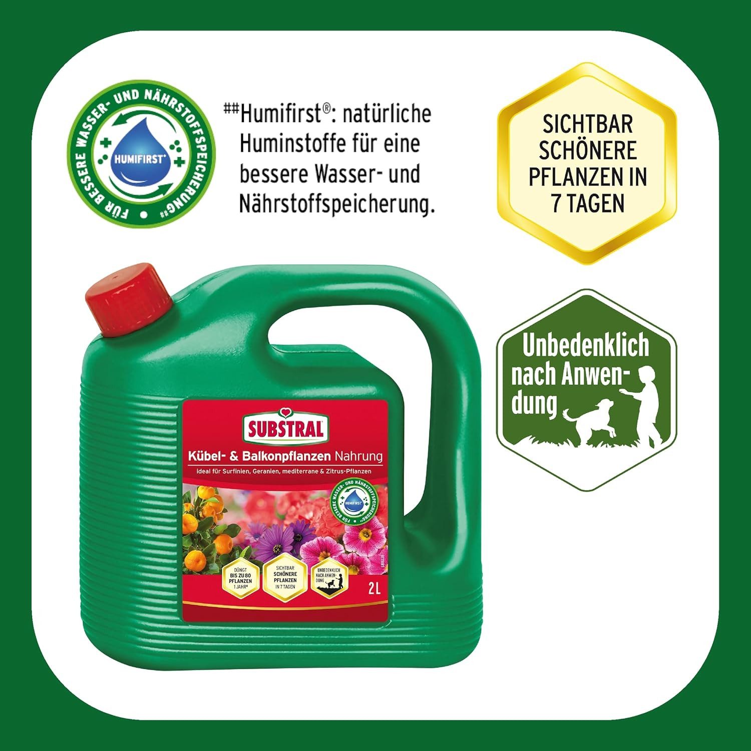 Substral Pflanzenstärkungsmittel Substral Spezial-Flüssigdünger für Kübel- & Balkonpflanzen, 2 Liter