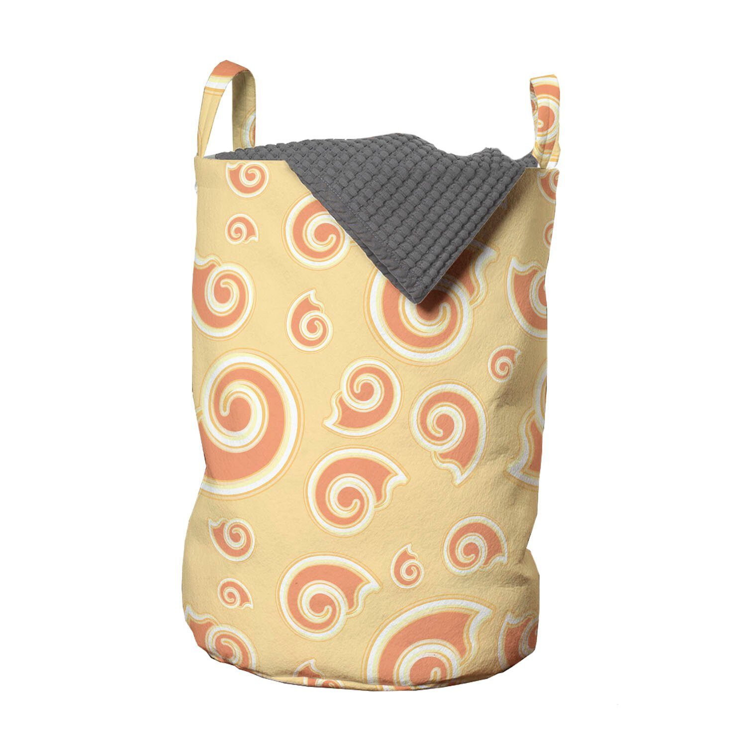 Abakuhaus Wäschesäckchen Wäschekorb mit Griffen Kordelzugverschluss für Waschsalons, Schnecke Spiraling Slug Cockleshell