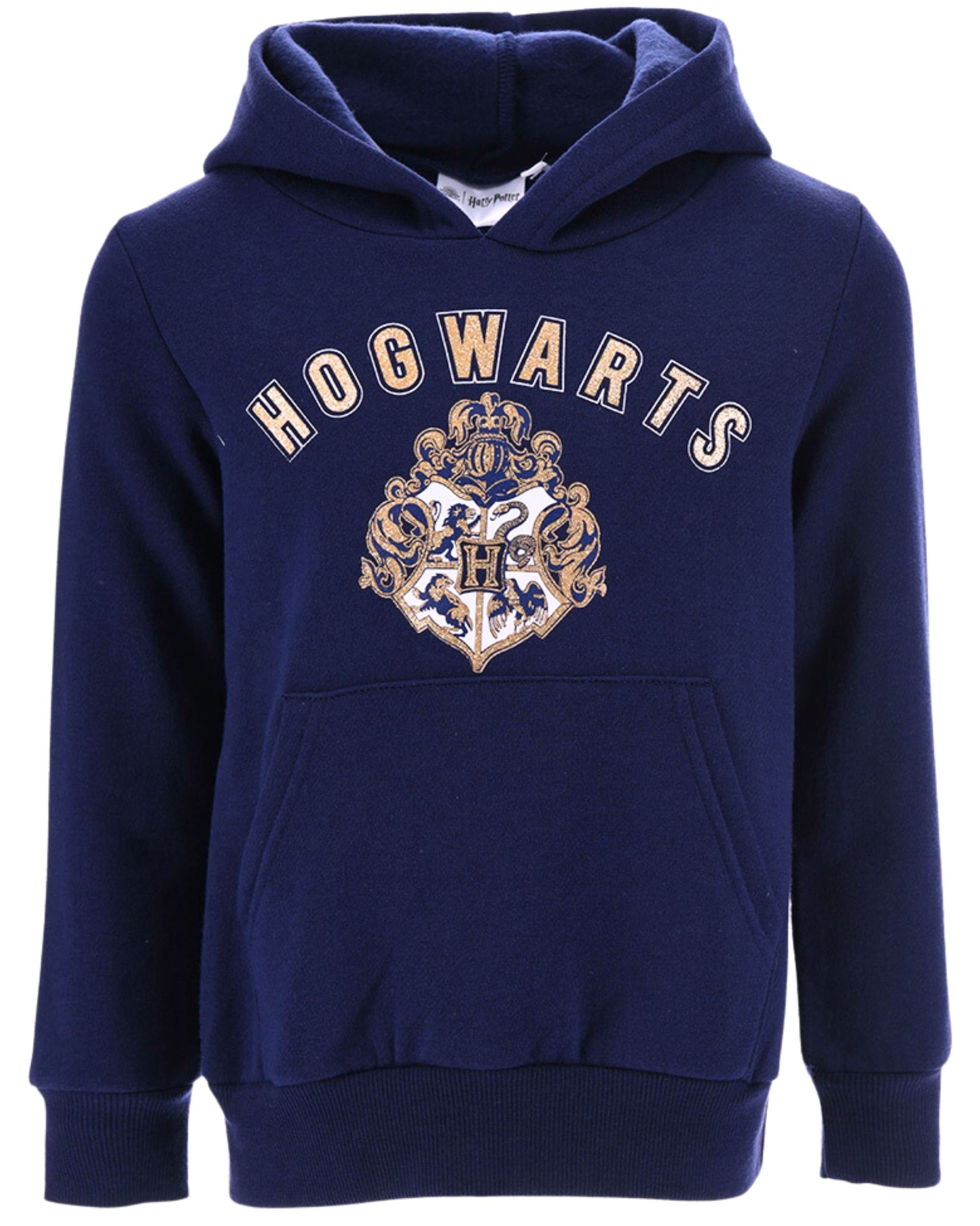 Dunkelblau Hogwarts Gr. - 116 152 Hoodie Mädchen Kapuzenpullover cm Potter Harry
