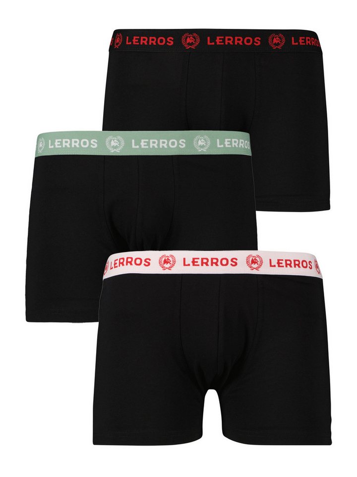 LERROS Boxershorts Boxershorts 3er Pack Mixed Colours Unterhosen, Mehrfarbig, Unterwäsche, 3 Stück, Baumwoll-Elasthan-Mix
