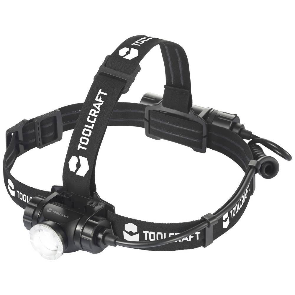 TOOLCRAFT LED Stirnlampe STIRNLAMPE 1000LM TO-7838472, verstellbar, mit Notlicht-Funktion, mit USB-Schnittstelle