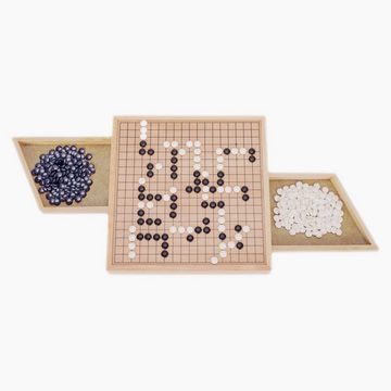 goki Spielesammlung, Klassisches, strategisches Brettspiel für zwei Spieler Go Strategisches Brettspiel, Go Brettspiel mit Ausziehfächern