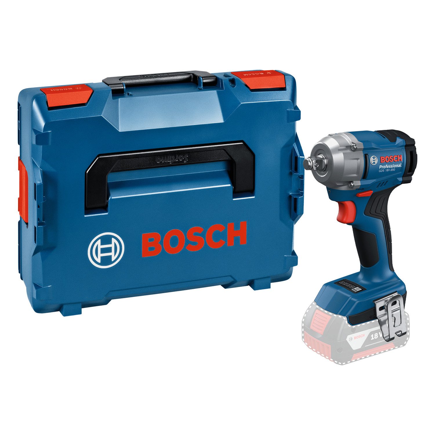 Bosch Professional Akku-Drehschlagschrauber GDS 18V-350, 350 Nm, in L-BOXX, ohne Akku und Ladegerät