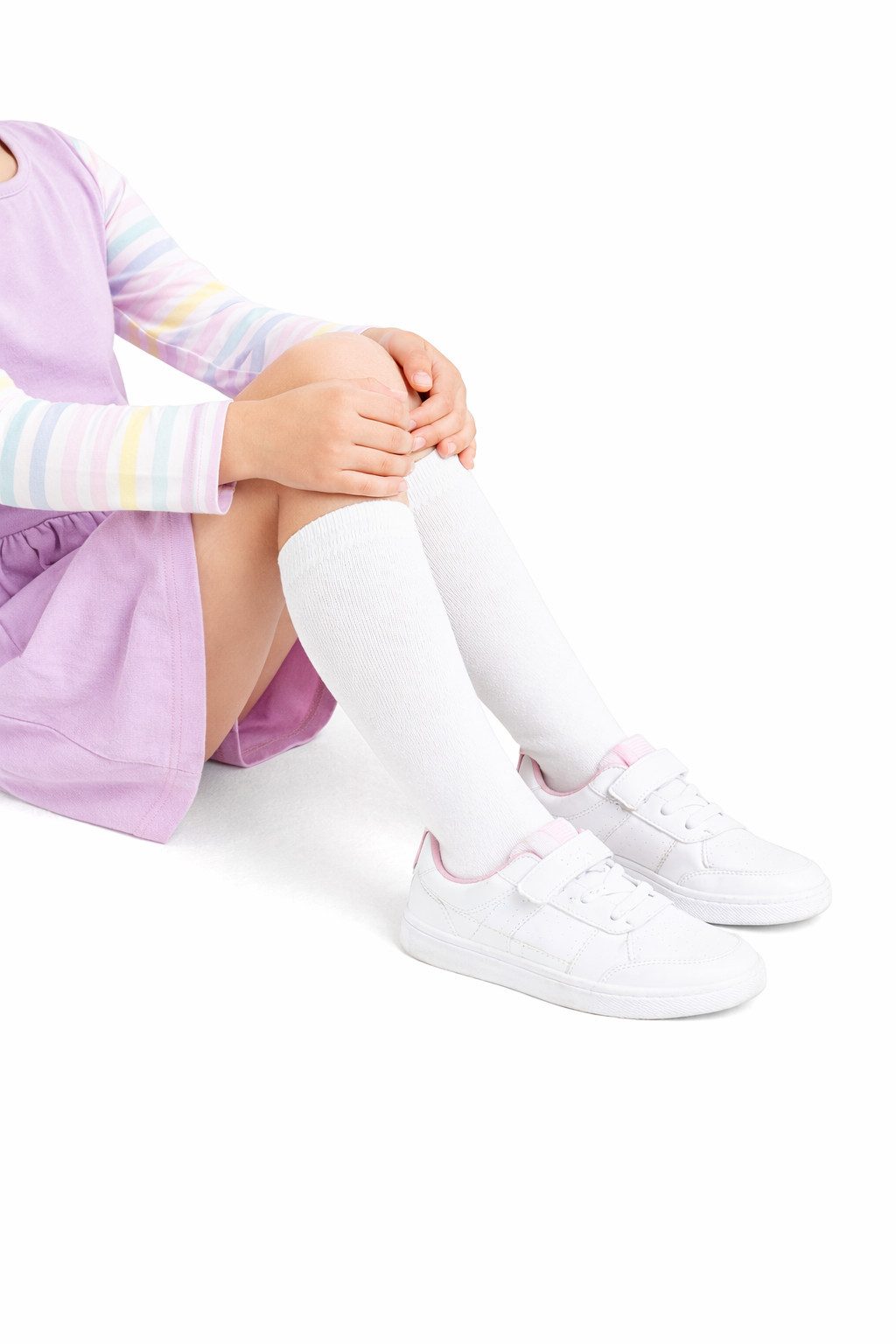 NERS Kniestrümpfe für Kinder (3 Paar) aus Baumwolle Ohne drückende Naht, Komfortbund (3-Paar, 3 Paar) Für Mädchen und Jungen, atmungsaktiv, hautfreundlich