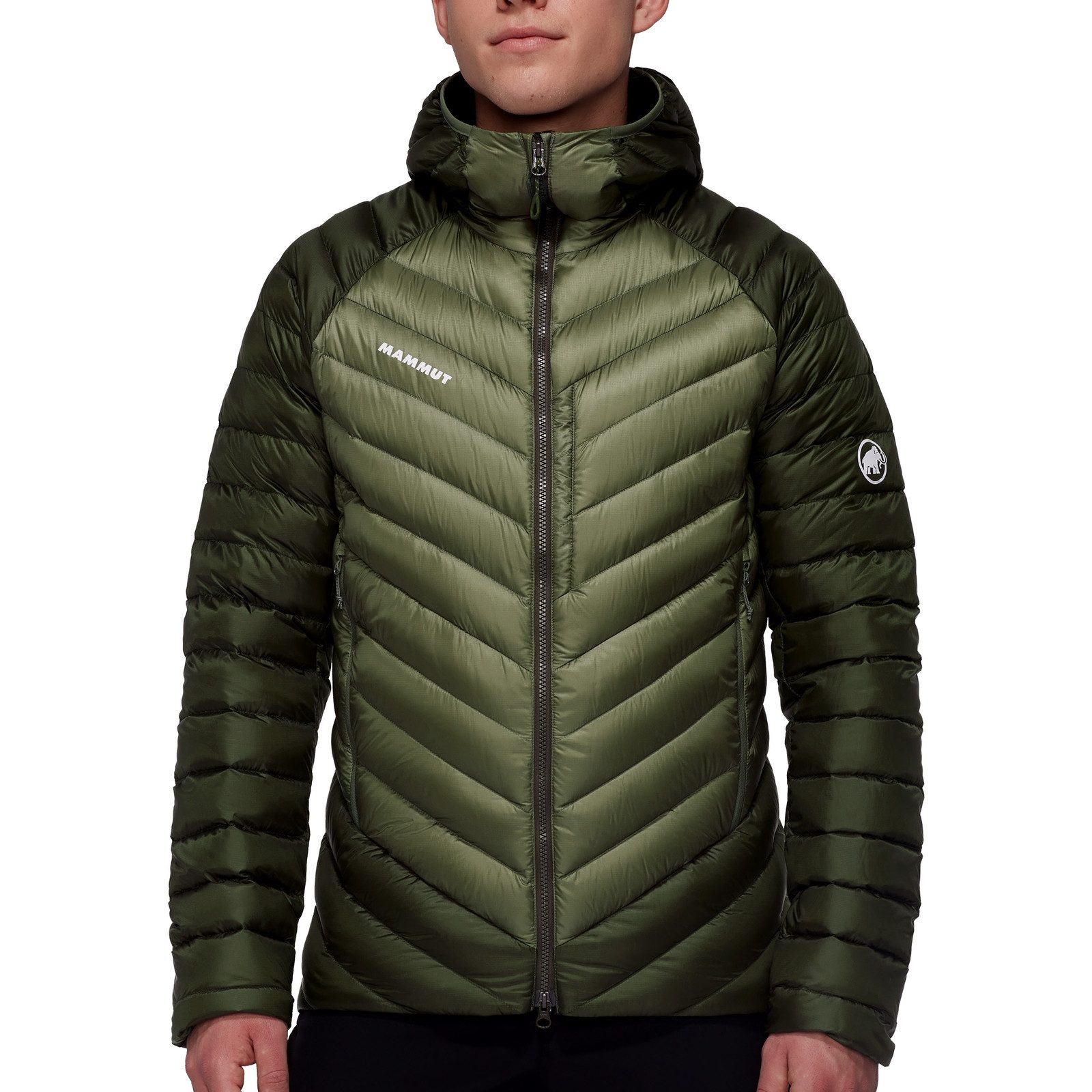 Mammut Daunenjacke Broad Peak IN Hooded Jacket Brusttasche mit Reissverschluss