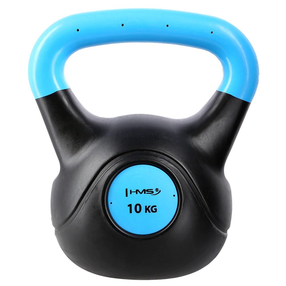 HMS Kettlebell Kugelhantel Schwunghantel Ganzkörpertraining, (Spar-Set, 25 x 29 x 20 cm), Zementkern, PE-Mantel, farbiger Griff