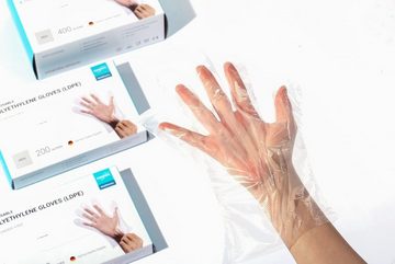 EUROPAPA Einweghandschuhe Vorteilspack LDPE Einweghandschuhe in Box (Einmalhandschuhe) latexfrei puderfrei Handschuhe in Damen Größe Herren Größe