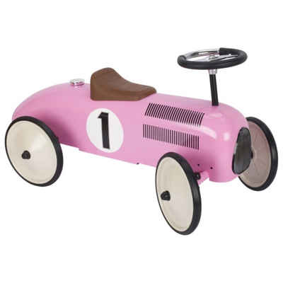 goki Rutscherauto Metall Rutscherfahrzeug rosa • Rennwagen stabil und robust