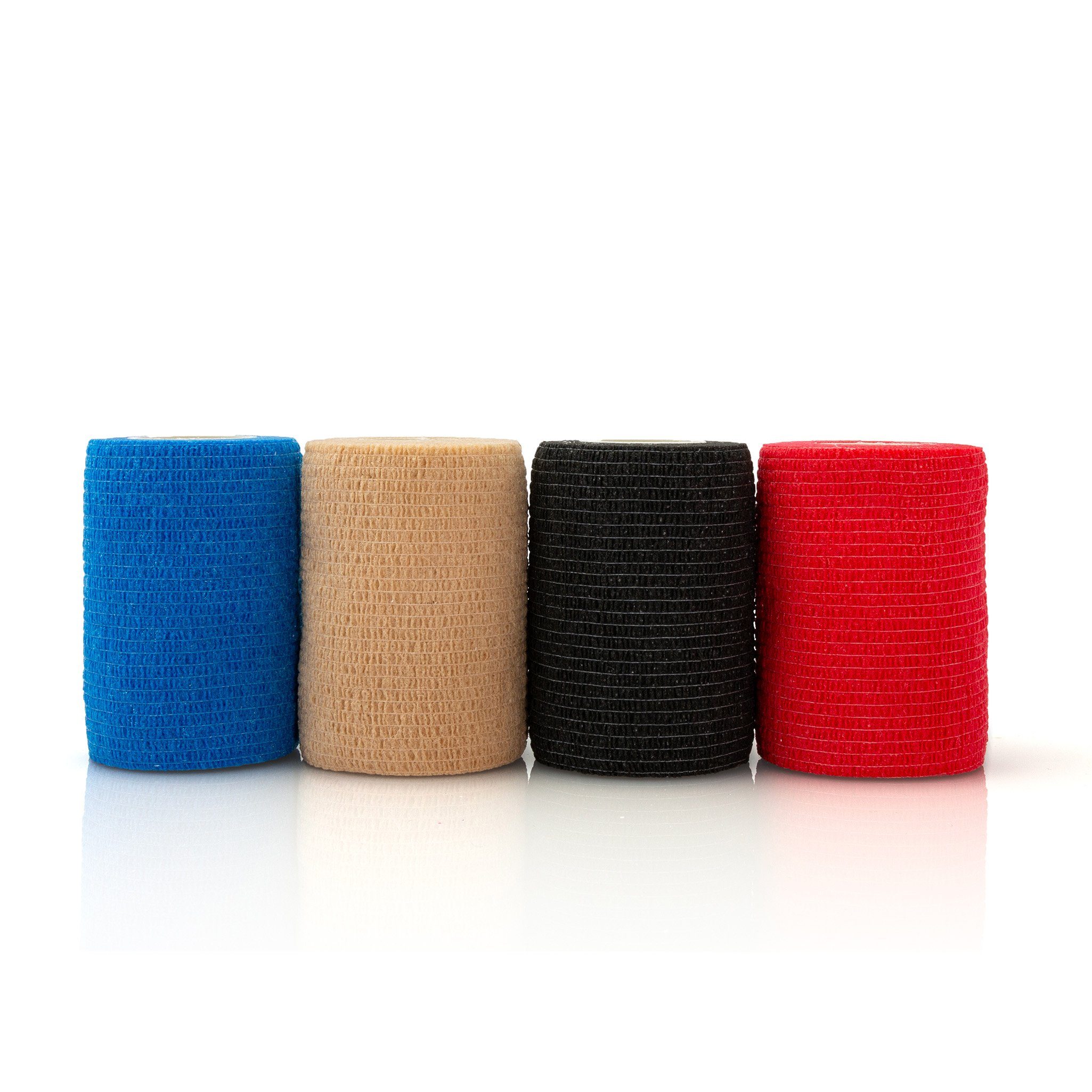 Axion Bandage 7.5 cm Breit x 4.5m selbstklebende Haftbandagen in 4 Farben (12-tlg), z.B. als Fußbandage, Handbandage, Kniebandage, Armbandage