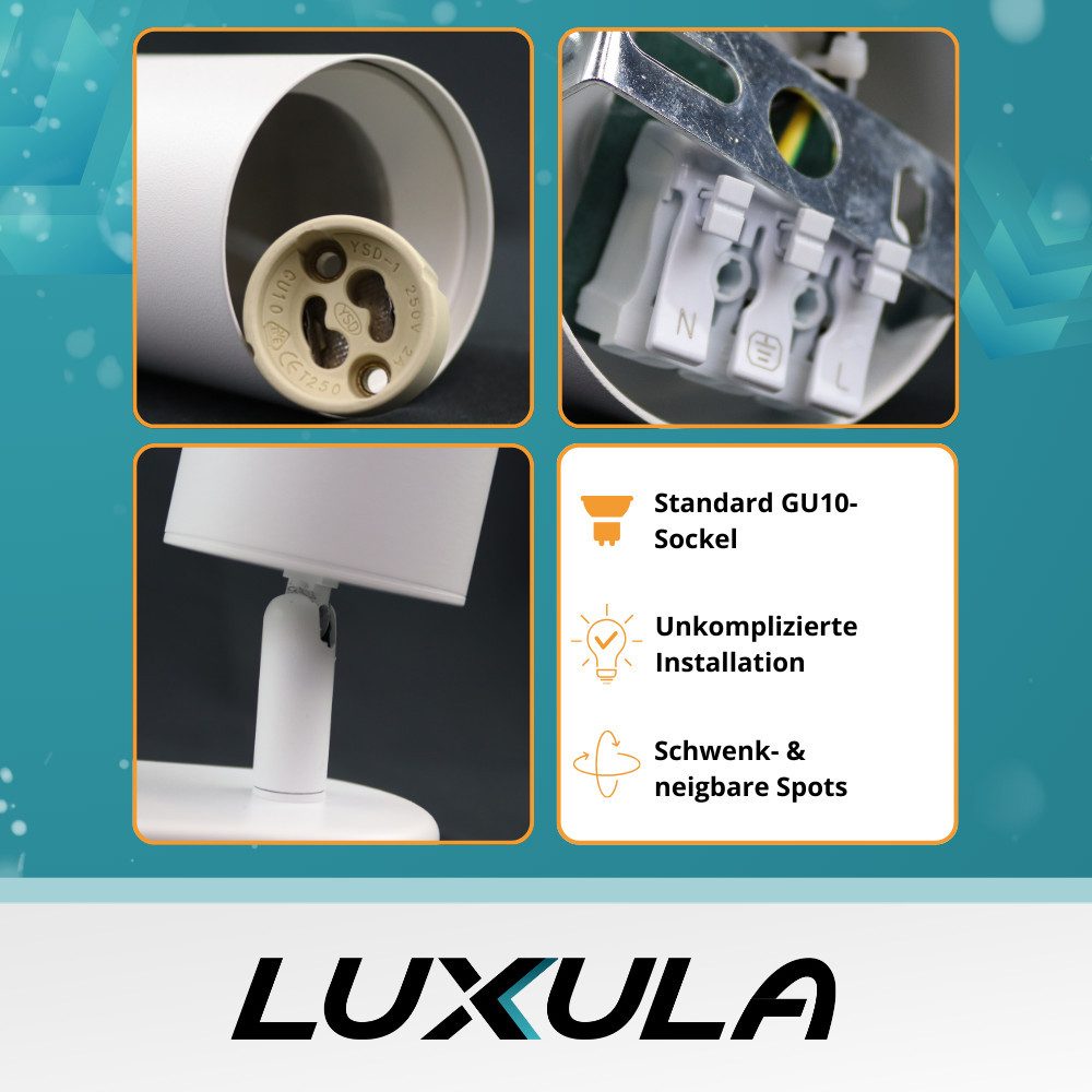 LUXULA LED Aufbaustrahler LUXULA LED Aufbauspot 70 W schwarz