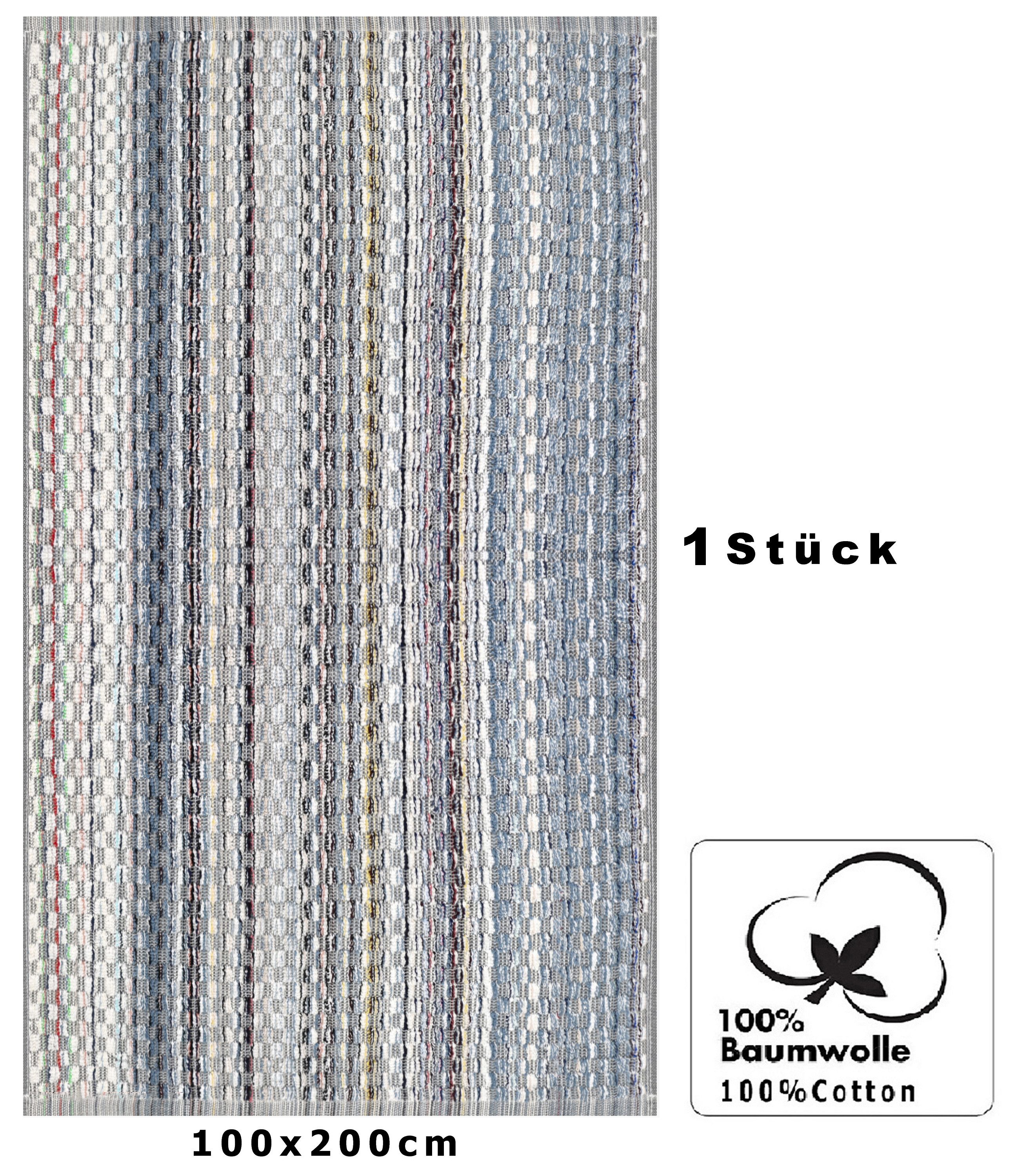 Betz Badetuch 1 groß 100 x 200 cm XXL Saunatuch Duschtuch Karo hell, (1 Stü günstig online kaufen