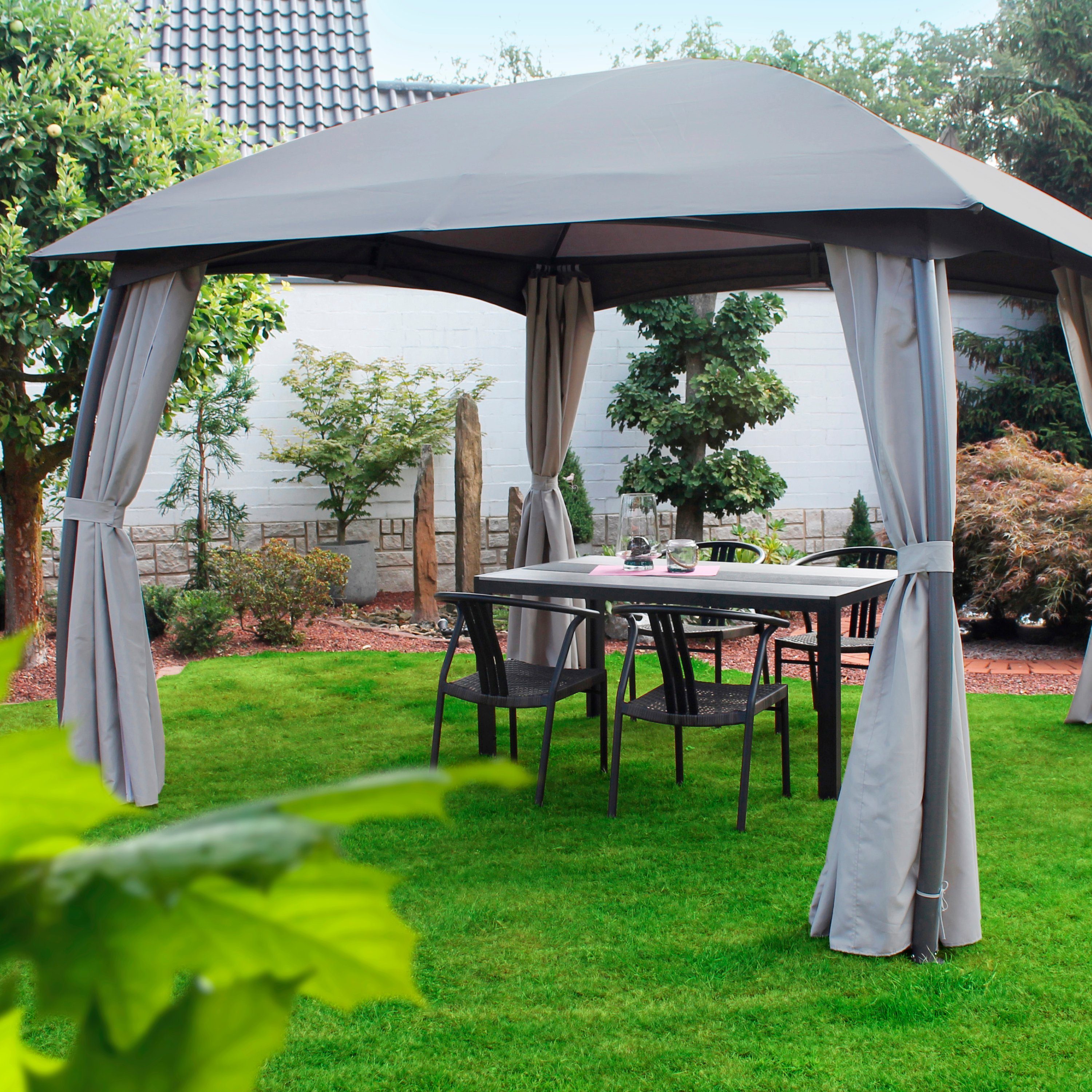 Leco Pavillon Milena, mit 4 Seitenteilen, (Set), BxTxH 330x330x270 cm