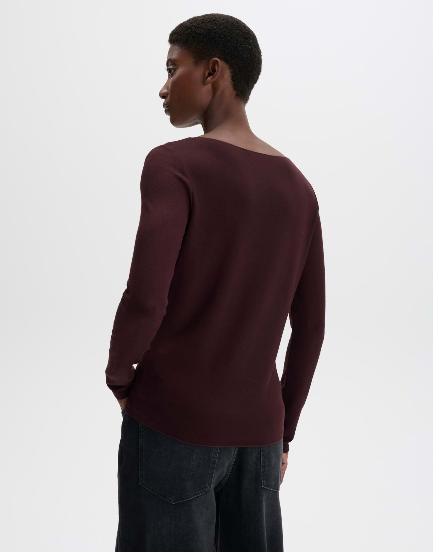 someday Langarmshirt Kirosa soft long aus fließender Pull-on für einen modernen, komfortablen Look