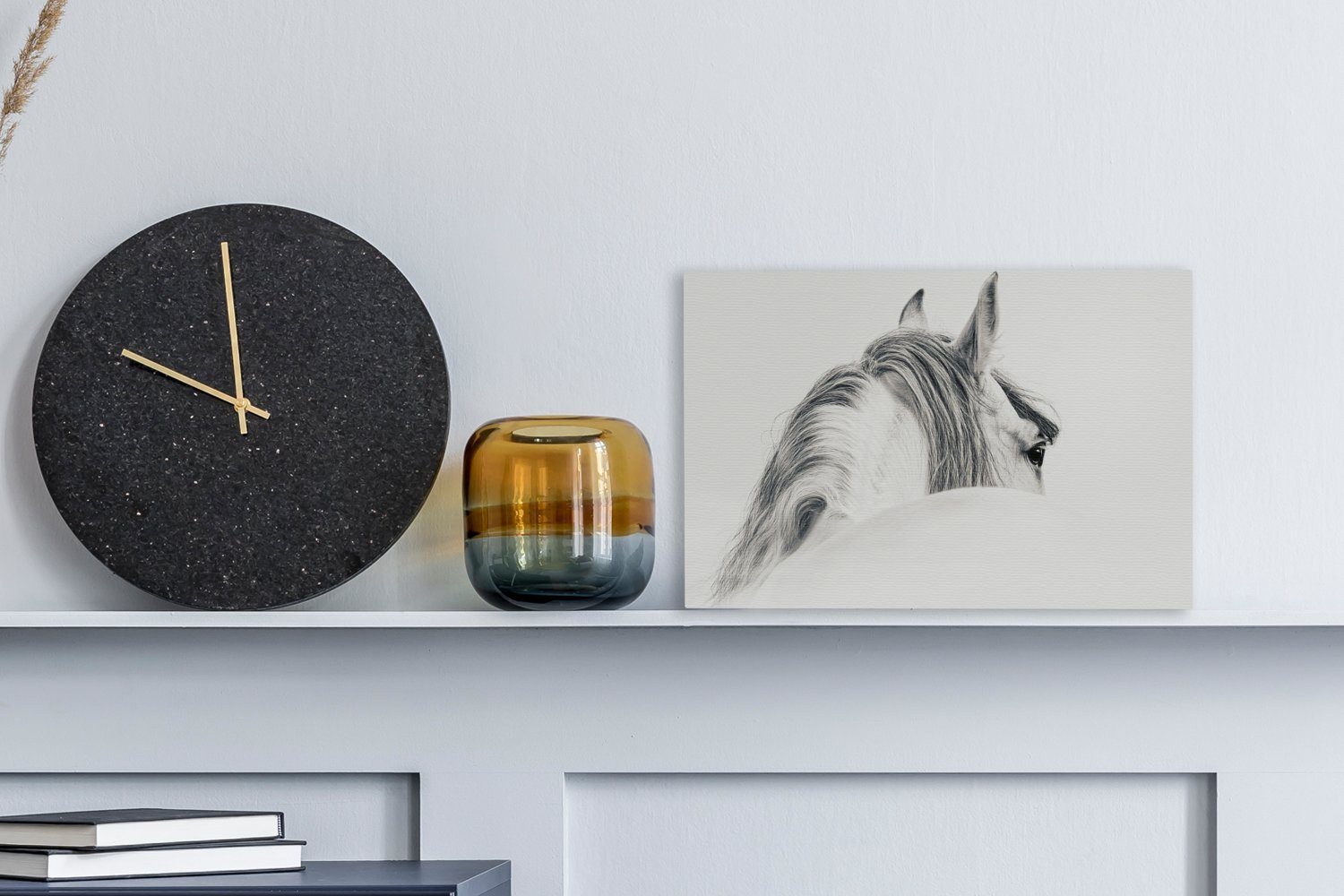OneMillionCanvasses® Leinwandbild Pferd - Weiß - günstig online kaufen