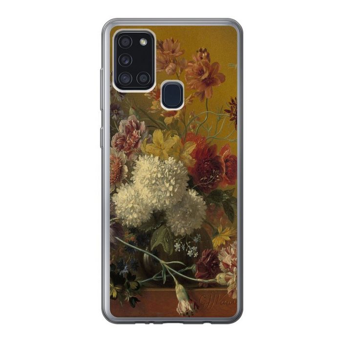 MuchoWow Handyhülle Stilleben mit Blumen - Gemälde von G.J.J Van Os Handyhülle Samsung Galaxy A21s Smartphone-Bumper Print Handy