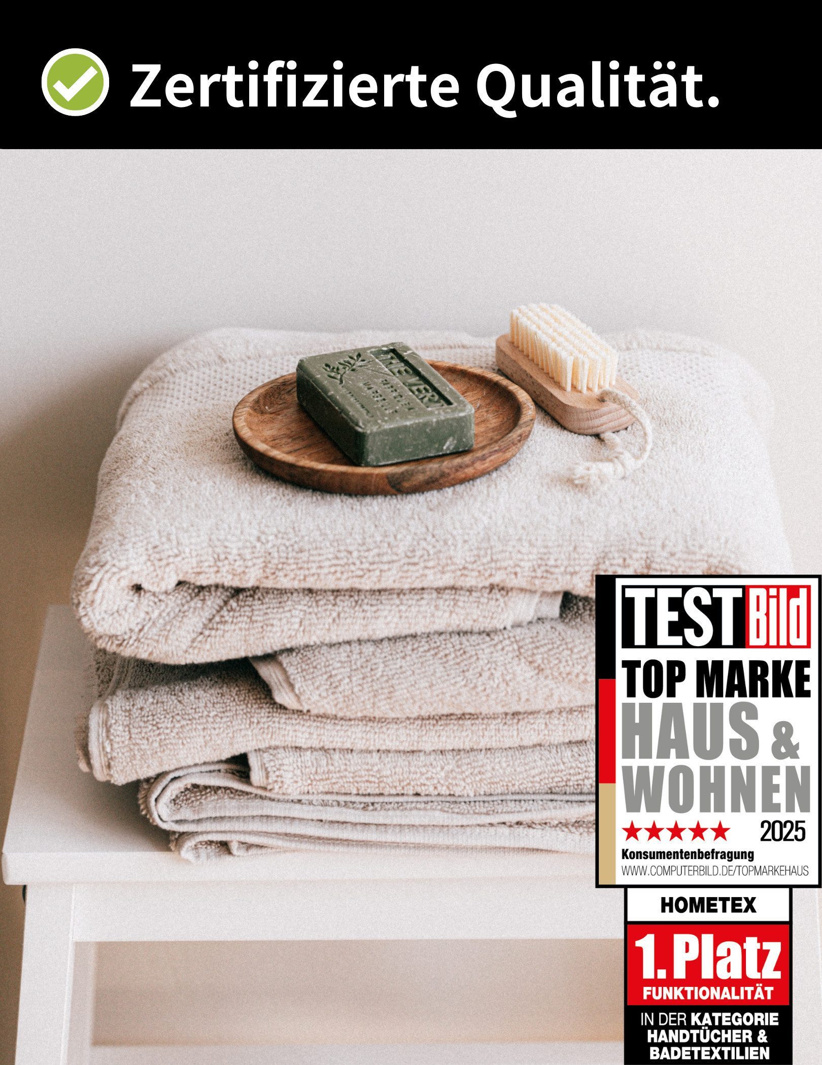 Hometex Premium Textiles Waschhandschuh in Premium Qualität 500 g/m², Feins günstig online kaufen