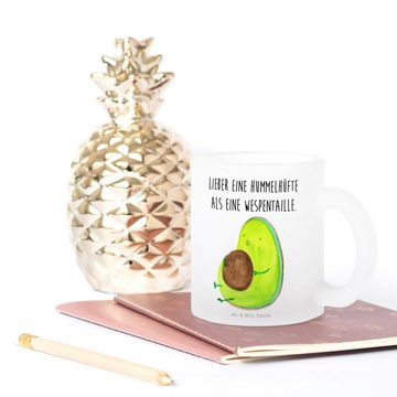 Mr. & Mrs. Panda Teeglas Avocado Pfeifen - Transparent - Geschenk, Teetasse aus Glas, Glas Tee, Premium Glas, Liebevolles Design