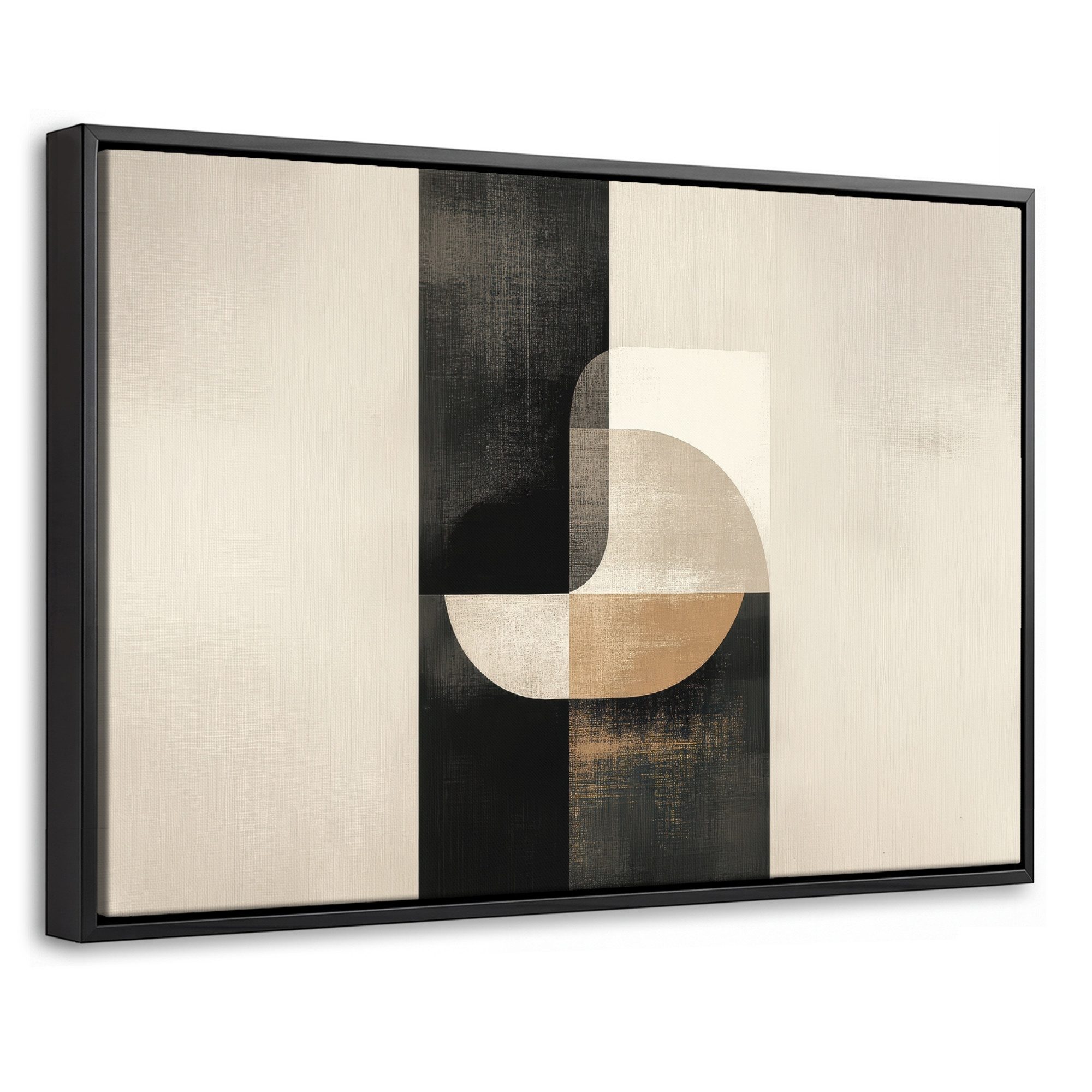 OneMillionCanvasses® Leinwandbild mit Rahmen - Modern - Quadratisch - Formen, Fotodruck (1 St), Bilder, Zimmer Wand Bild Dekoration 30x20cm