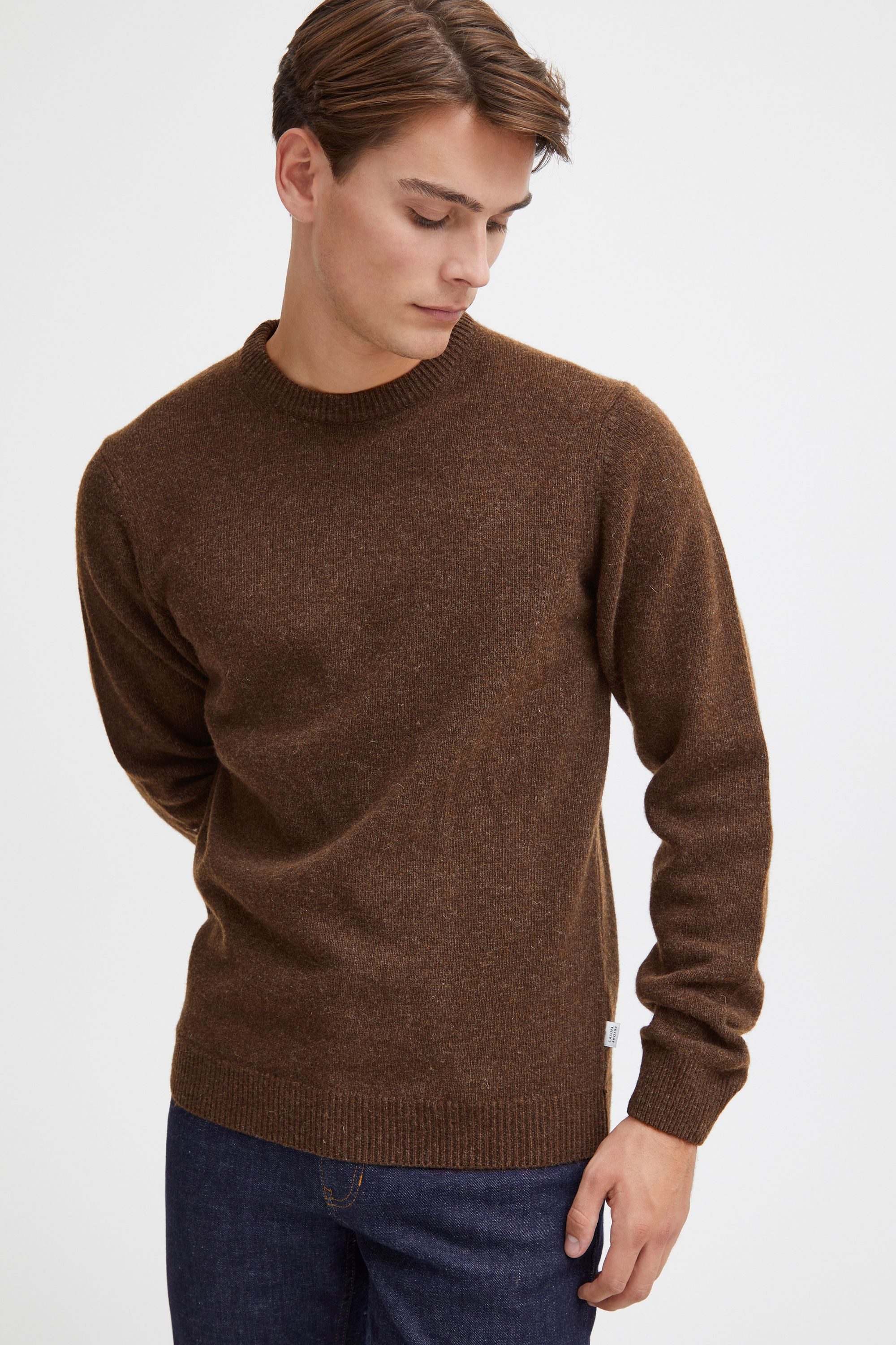 Casual Friday Rundhalspullover CFKarl Modischer Feinstrick-Pullover