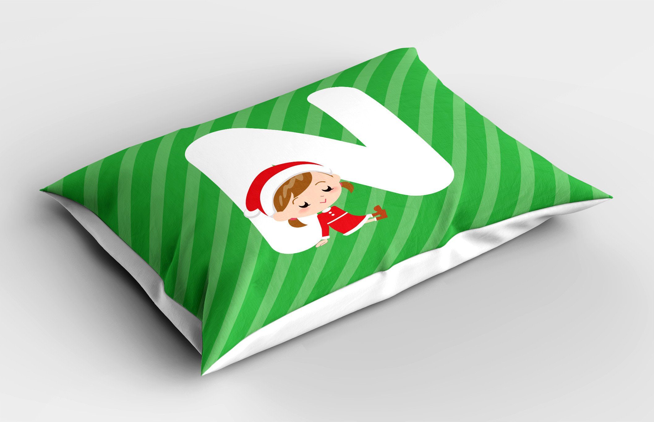 Standard Weihnachtsalphabet Ferienwohnung Abakuhaus (1 Kissenbezüge N Dekorativer King Entwurf Gedruckter Kissenbezug, Size Stück),