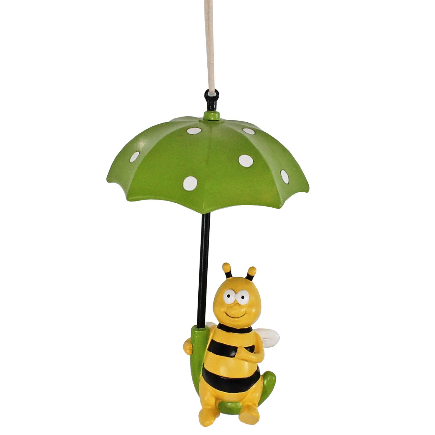 colourliving Tierfigur Hängedeko mit Regenschirm – Fenster- & Gartendeko mit Hund oder Biene (1 St), 3 liebevolle Motive zur Auswahl