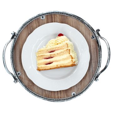 Seltmann Weiden Frühstücksteller 6er Set Salzburg Kuchenteller weiß Porzellan Relief Dessert-Teller
