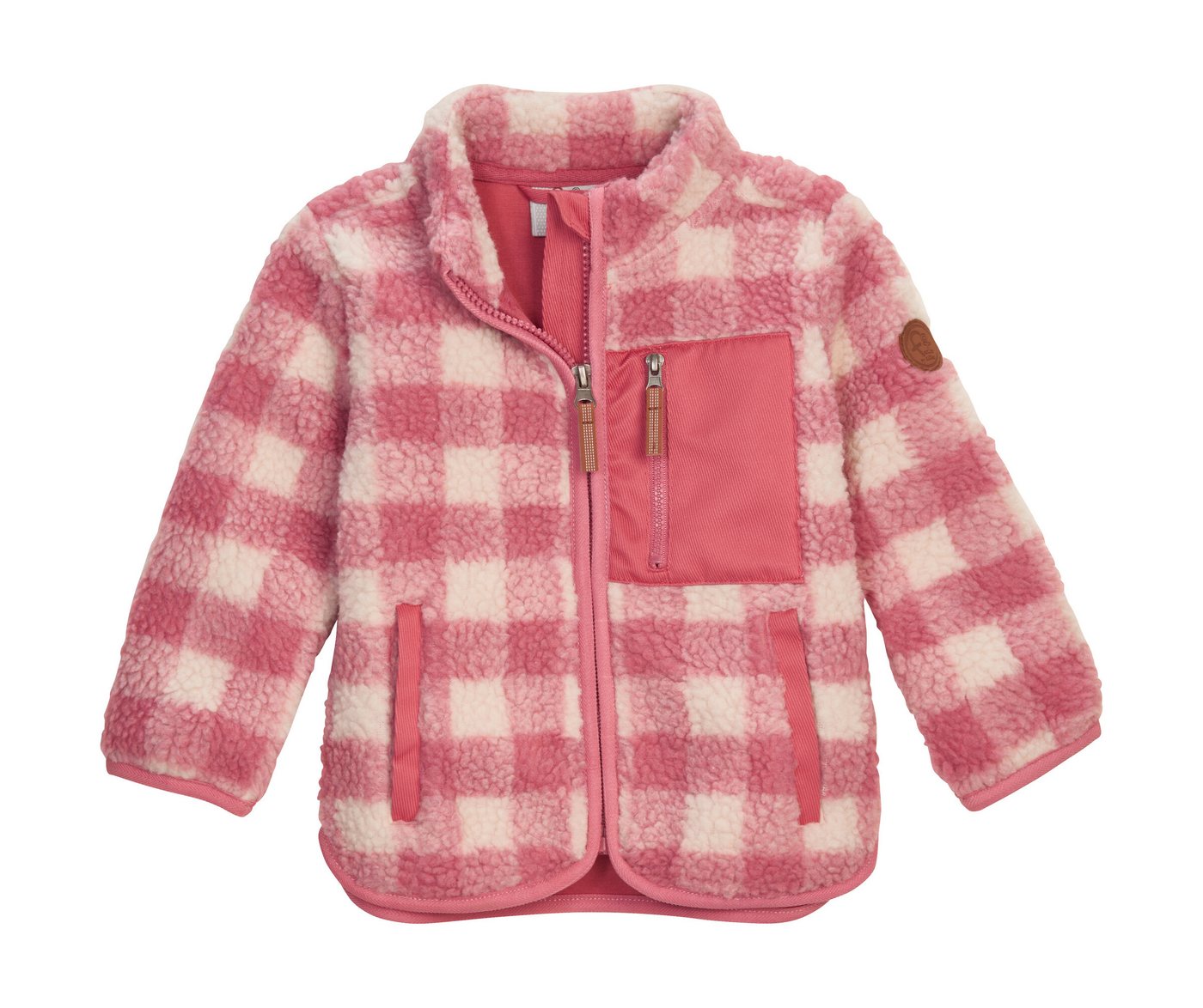 first instinct by killtec Fleecejacke FIOW 50 MNS FLC JCKT Sherpa Fleecejacke mit Karomuster, Kinnschutz und Namensetikett