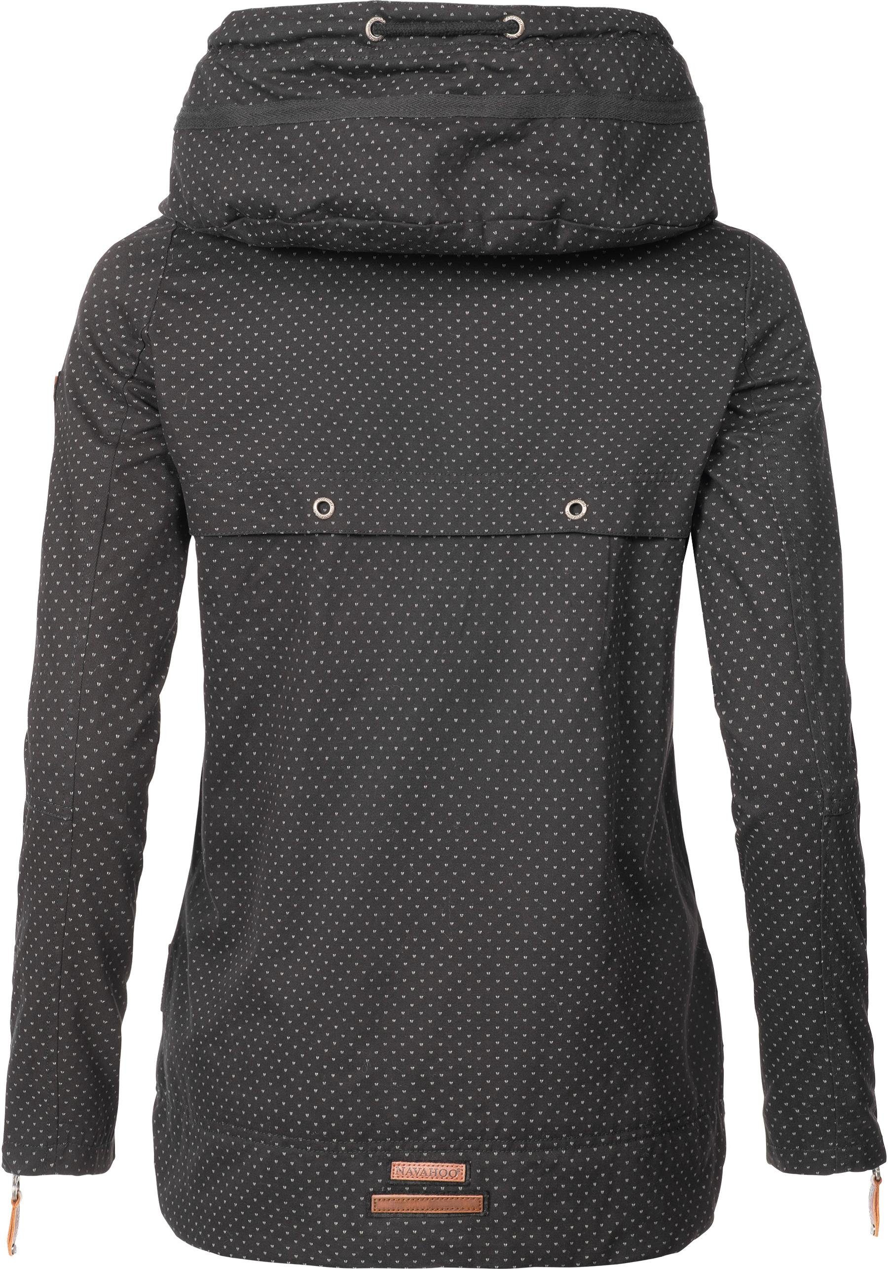Navahoo Outdoorjacke Wekoo moderner Damen Übergangsparka aus Baumwolle mit Kapuze