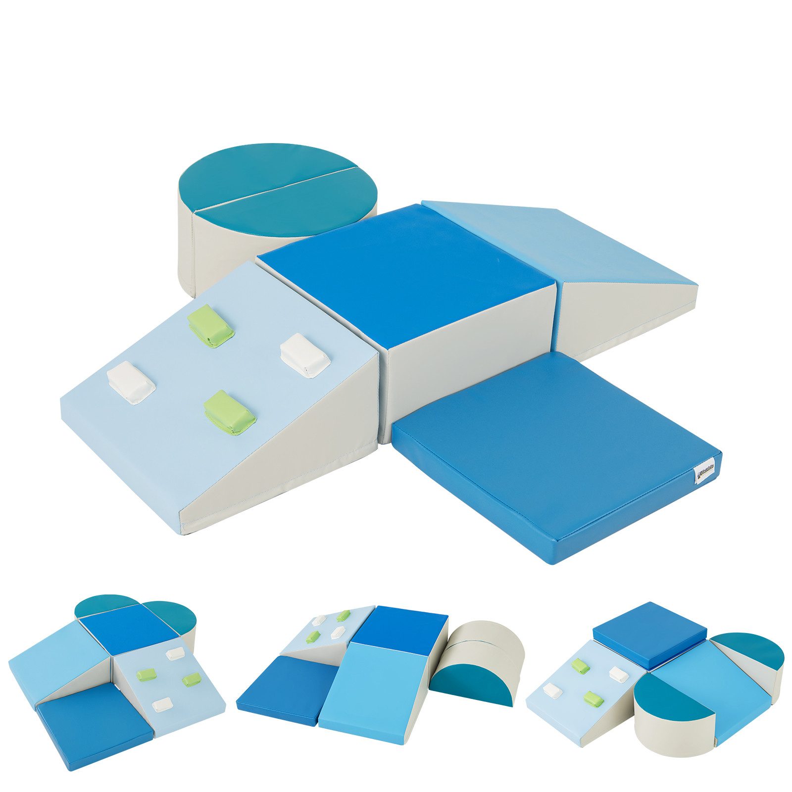 COSTWAY Spielbausteine, (6 St), Kinder Schamstoff Bausteine ab 1 Jahr